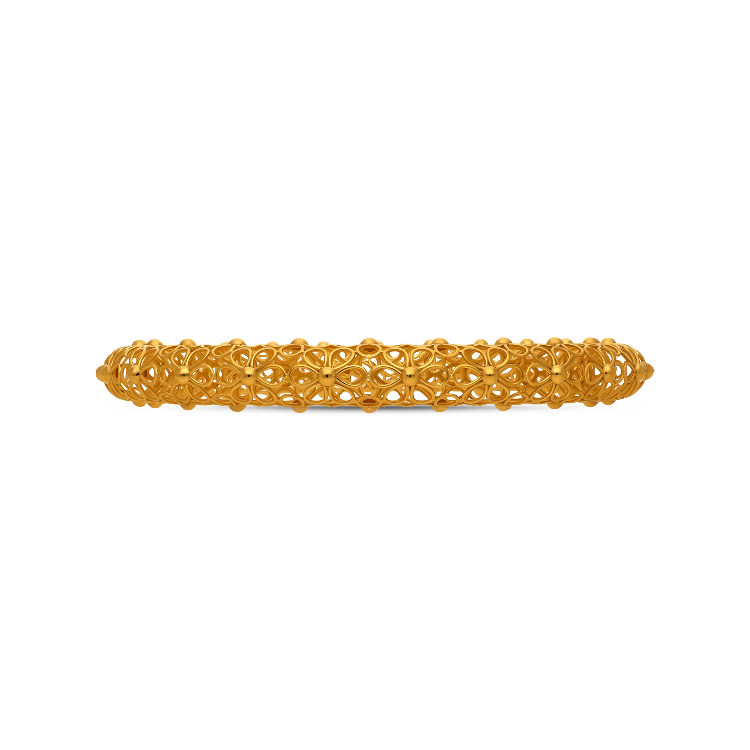 Ornate Lattice Gold Bangle - Senco Gold and Diamonds