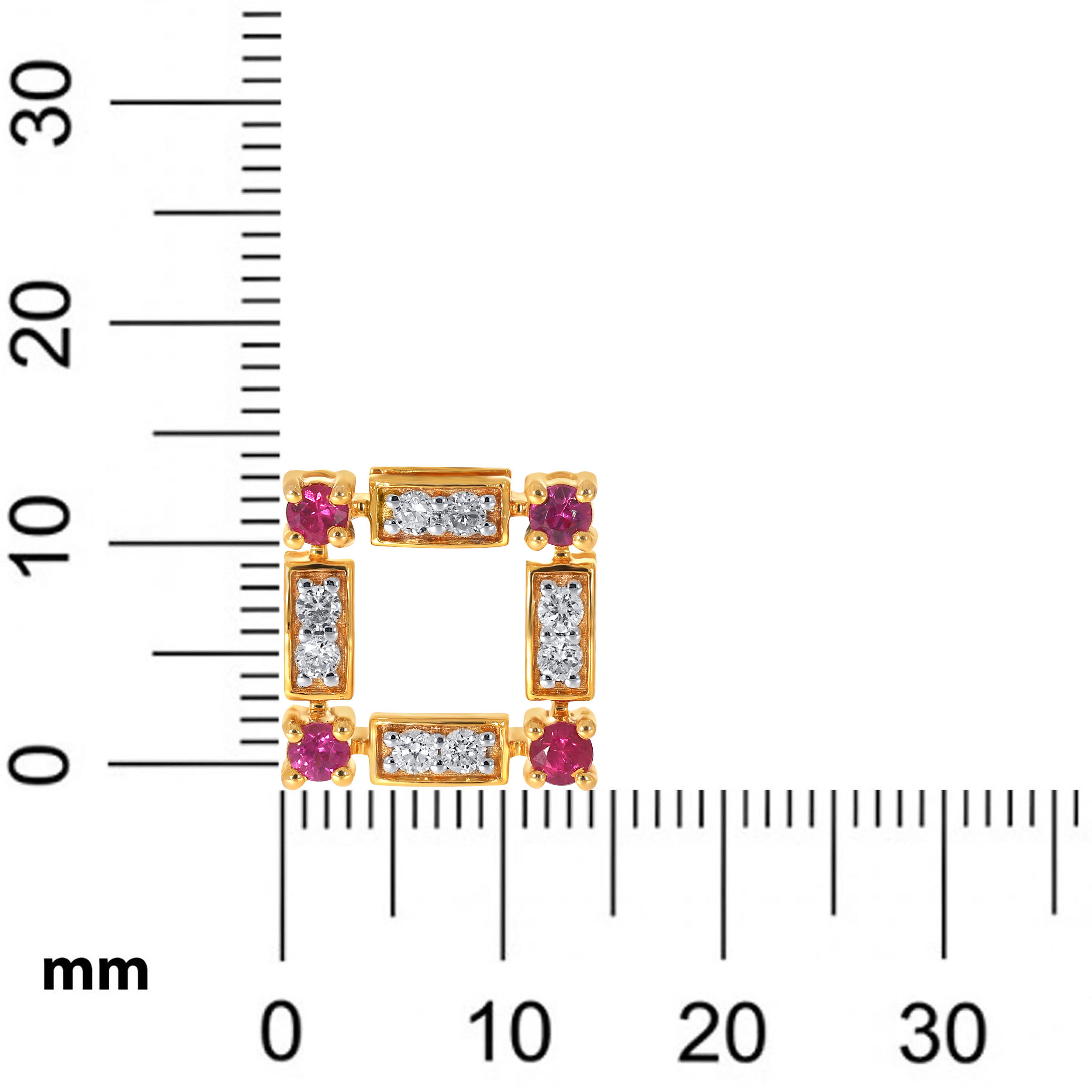 Radiant Square Diamond Studs - Senco Gold and Diamonds