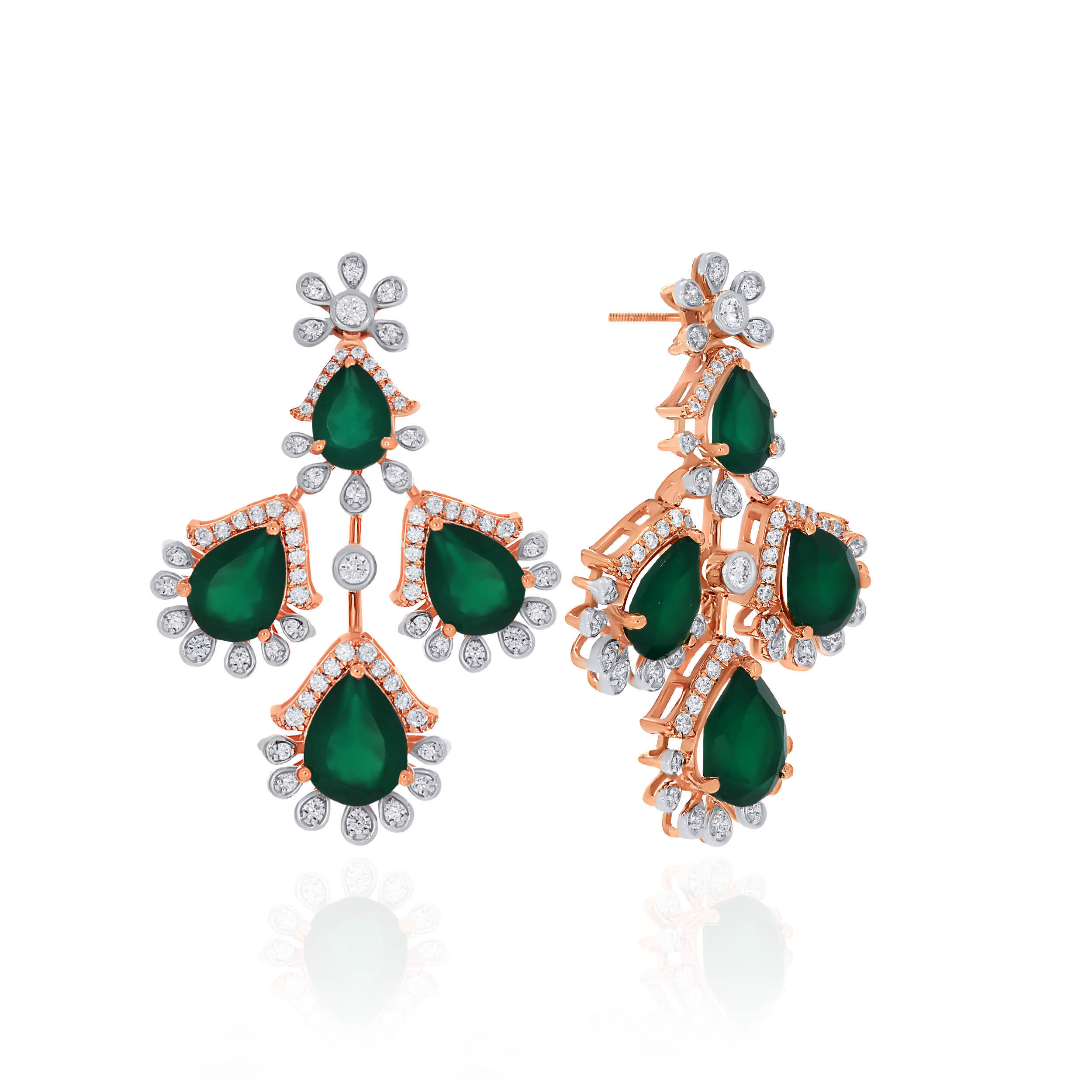 Enchanted Leaf Diamond Earrings - Senco Gold and Diamonds