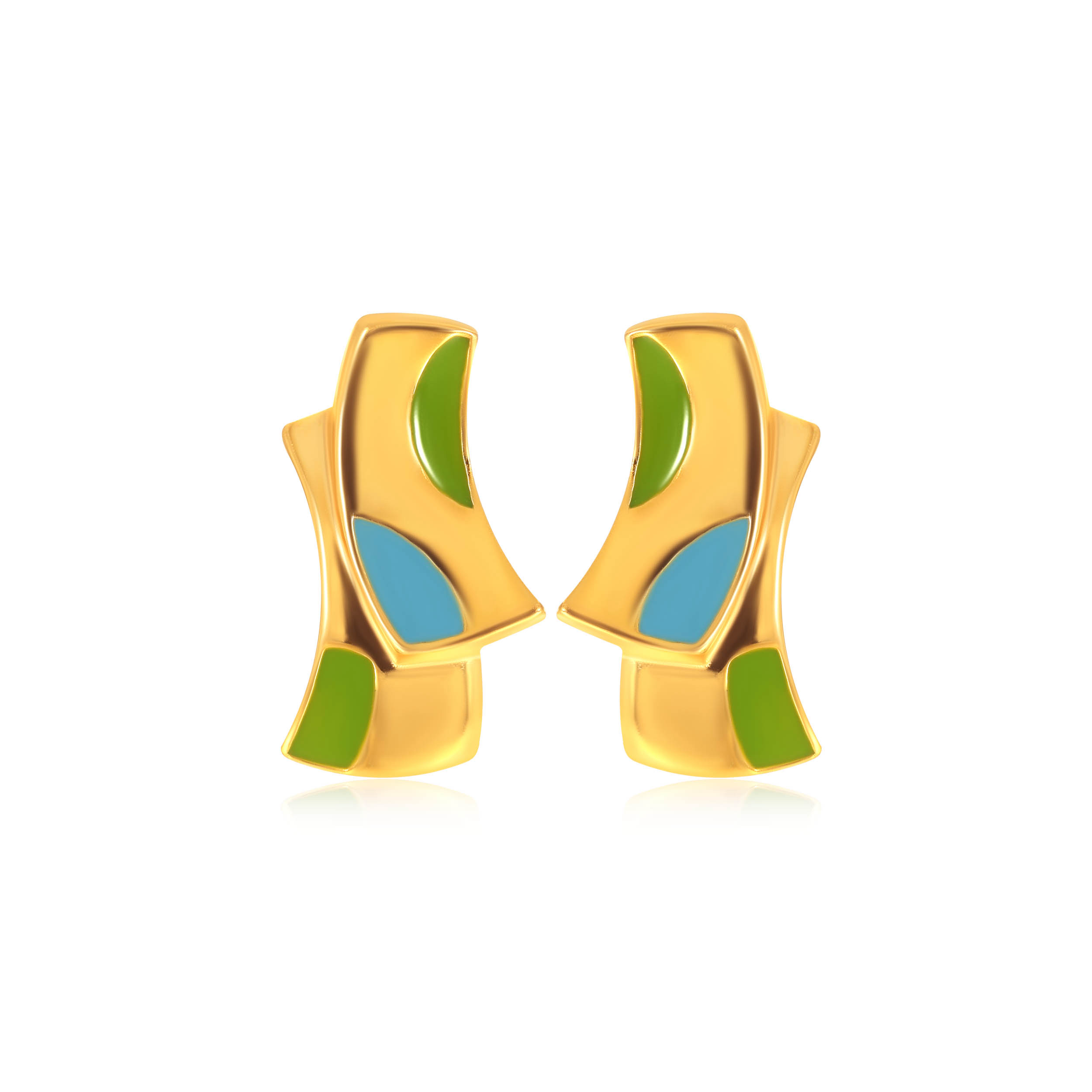 Vibrant Hue Gold Studs - Senco Gold and Diamonds