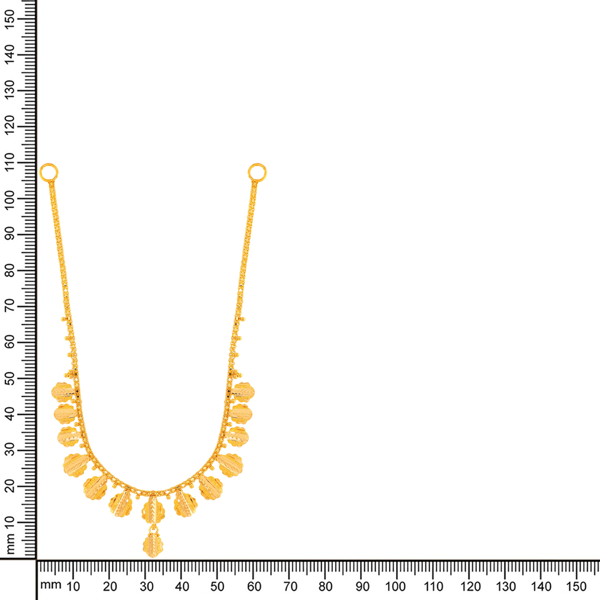 22K Yellow Gold Sleek Necklace-GN-D000709932 - Senco Gold and Diamonds