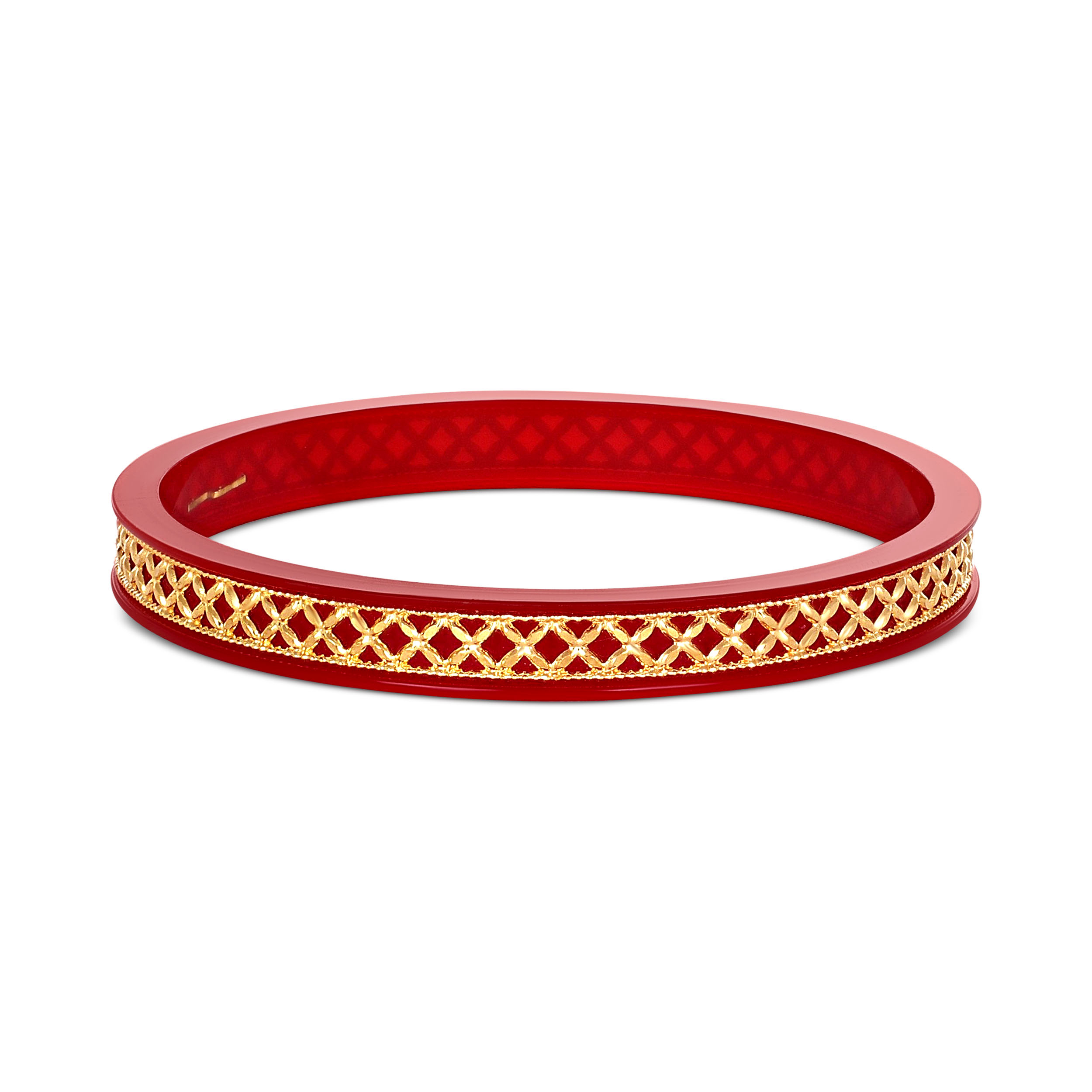 Elegant Roots Gold Pola Bangle - Senco Gold and Diamonds