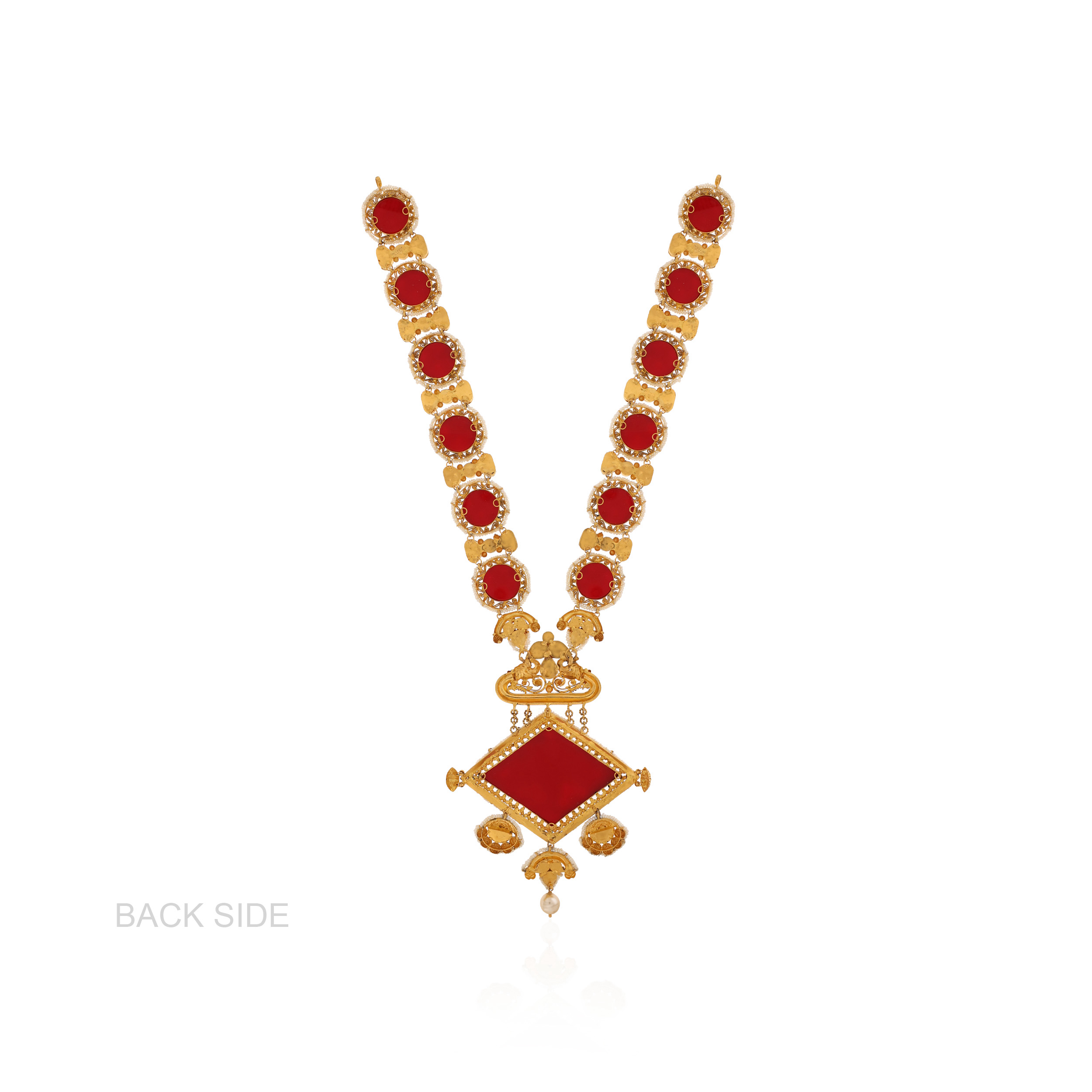 Magnificent Antique Gold Kundan Necklace - Senco Gold and Diamonds
