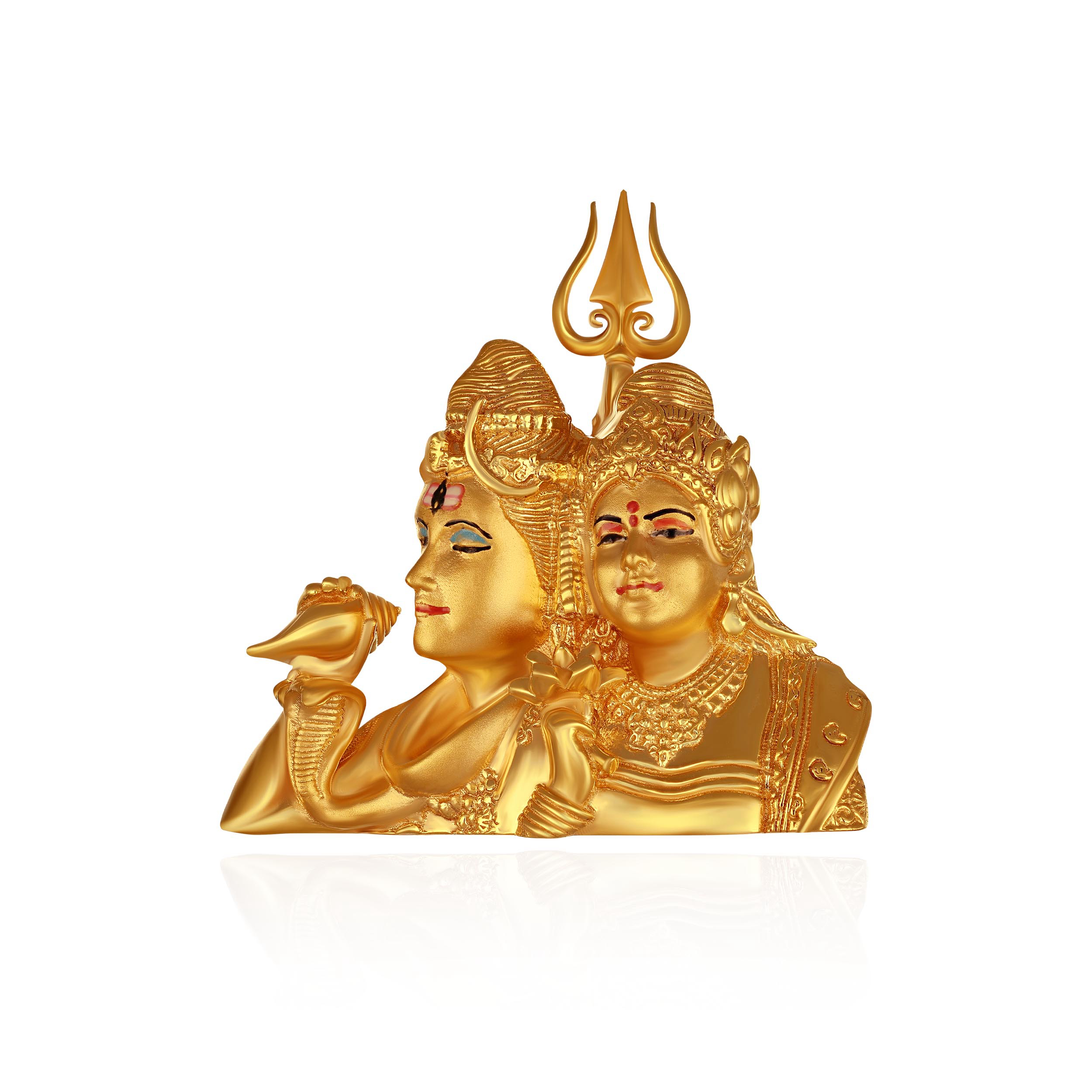 Adiyogi & Shakti Gold Pendant - Senco Gold and Diamonds