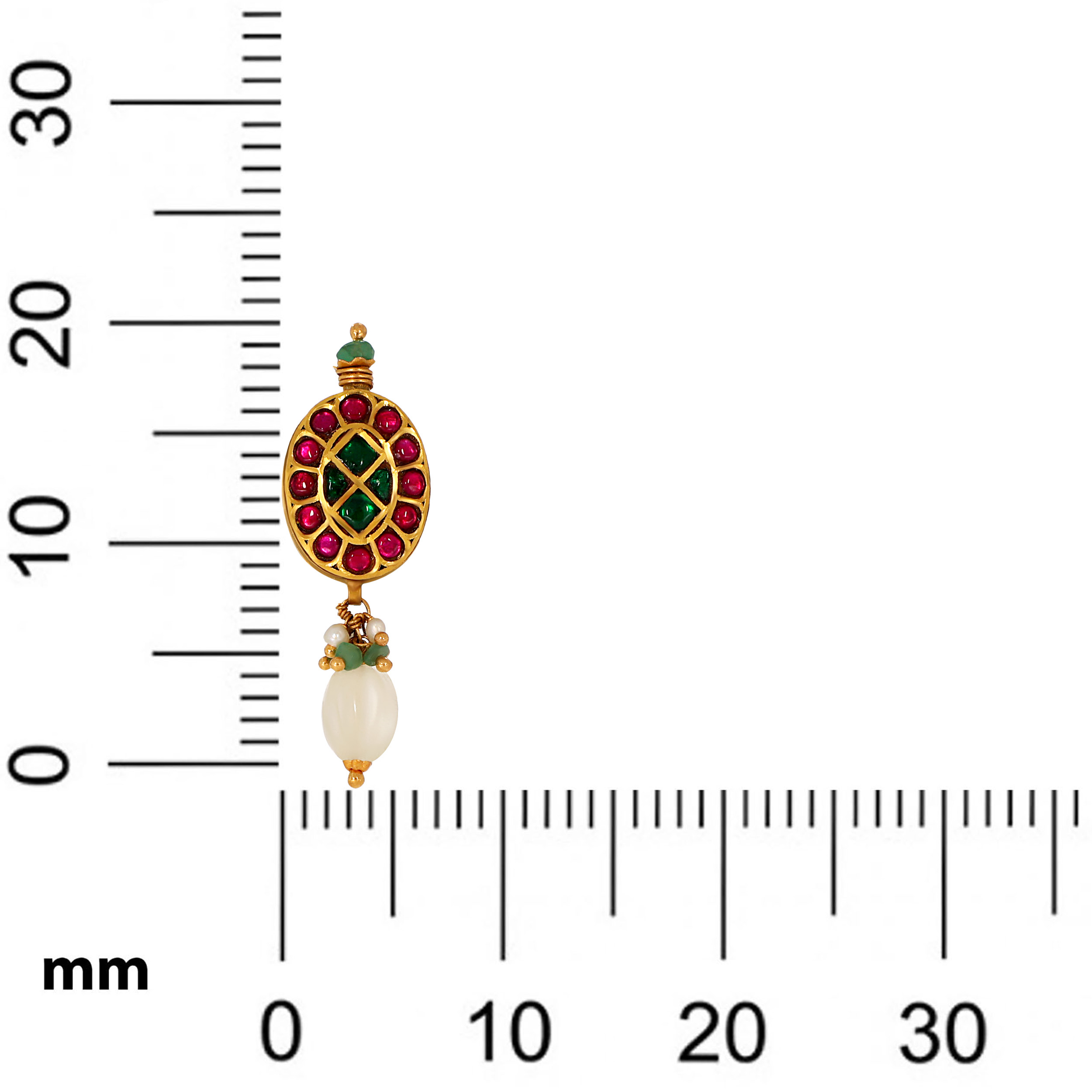 22K Yellow Gold Kundan Earrings-GPGN-D000788456 - Senco Gold and Diamonds