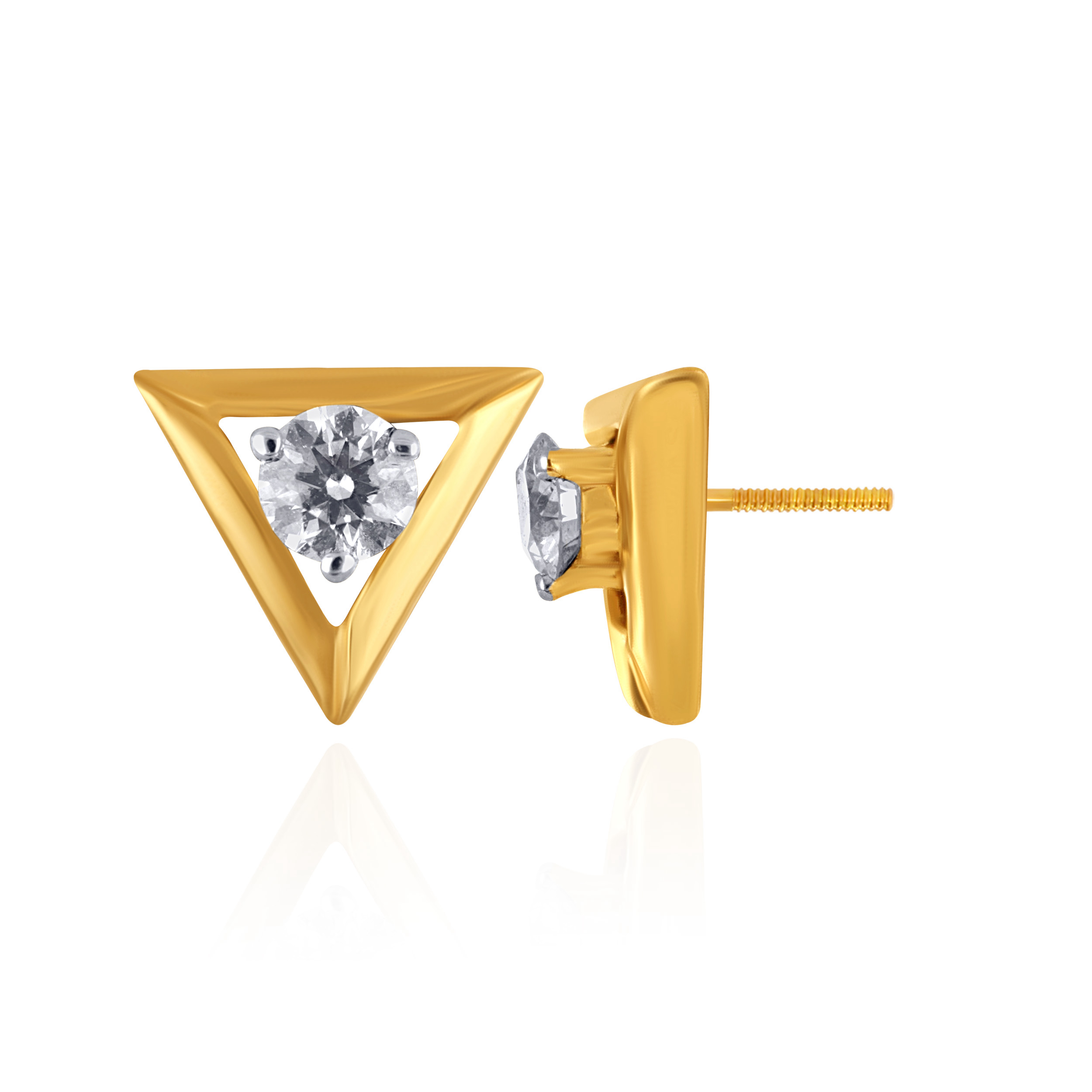 Verta Solitaire Diamond Studs - Senco Gold and Diamonds