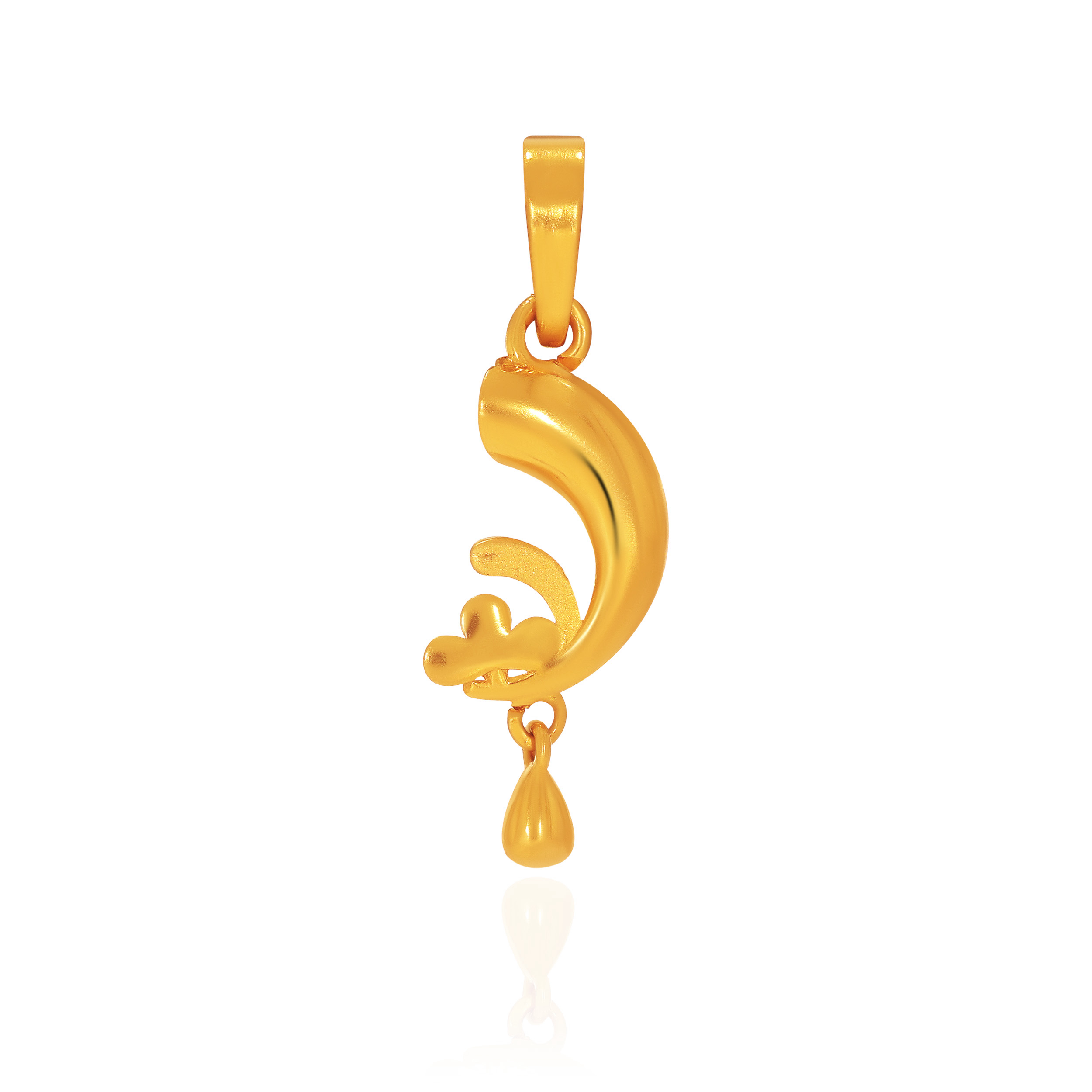 Modern Art Gold Pendant - Senco Gold and Diamonds