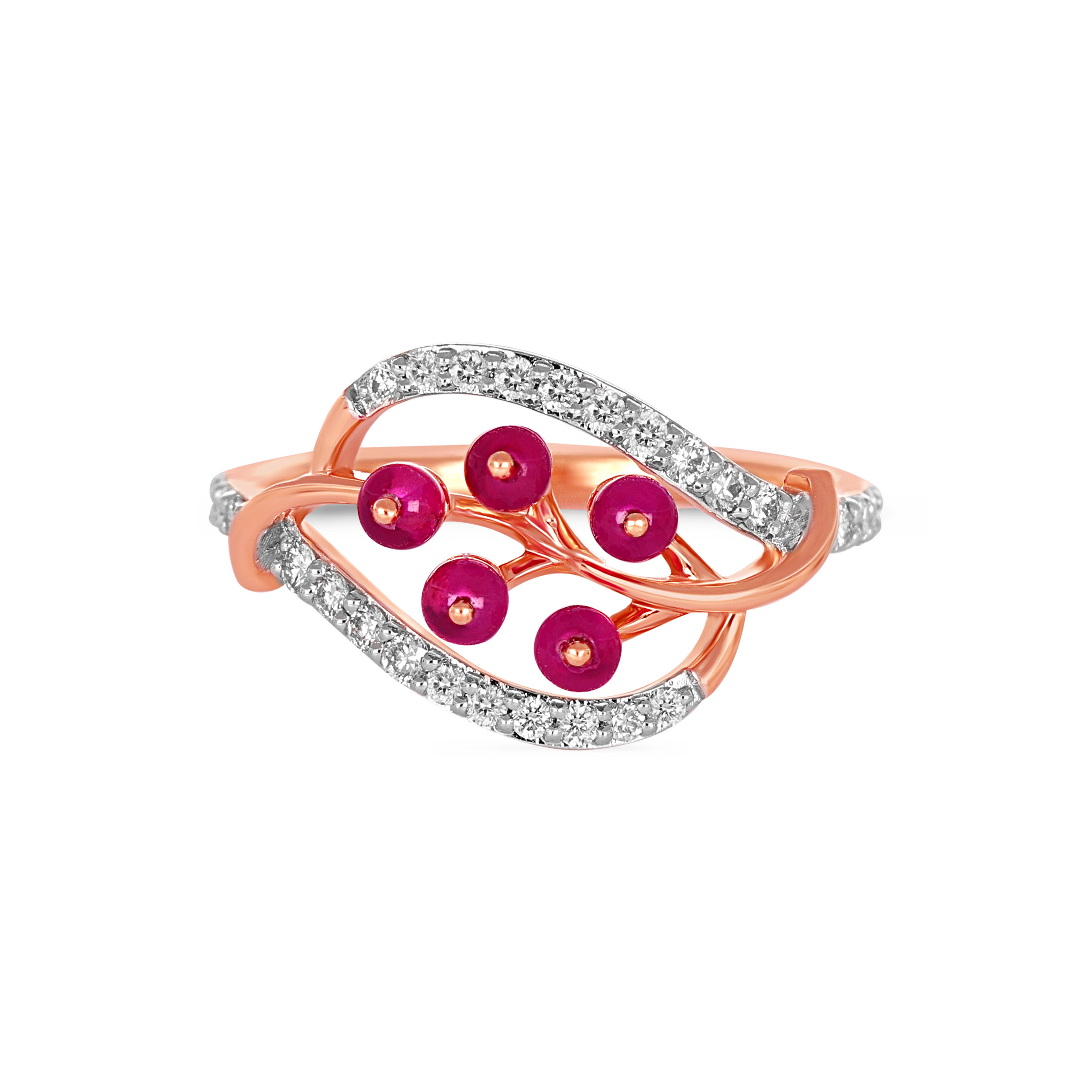 Delicate Berry Cluster Diamond Ring - Senco Gold and Diamonds