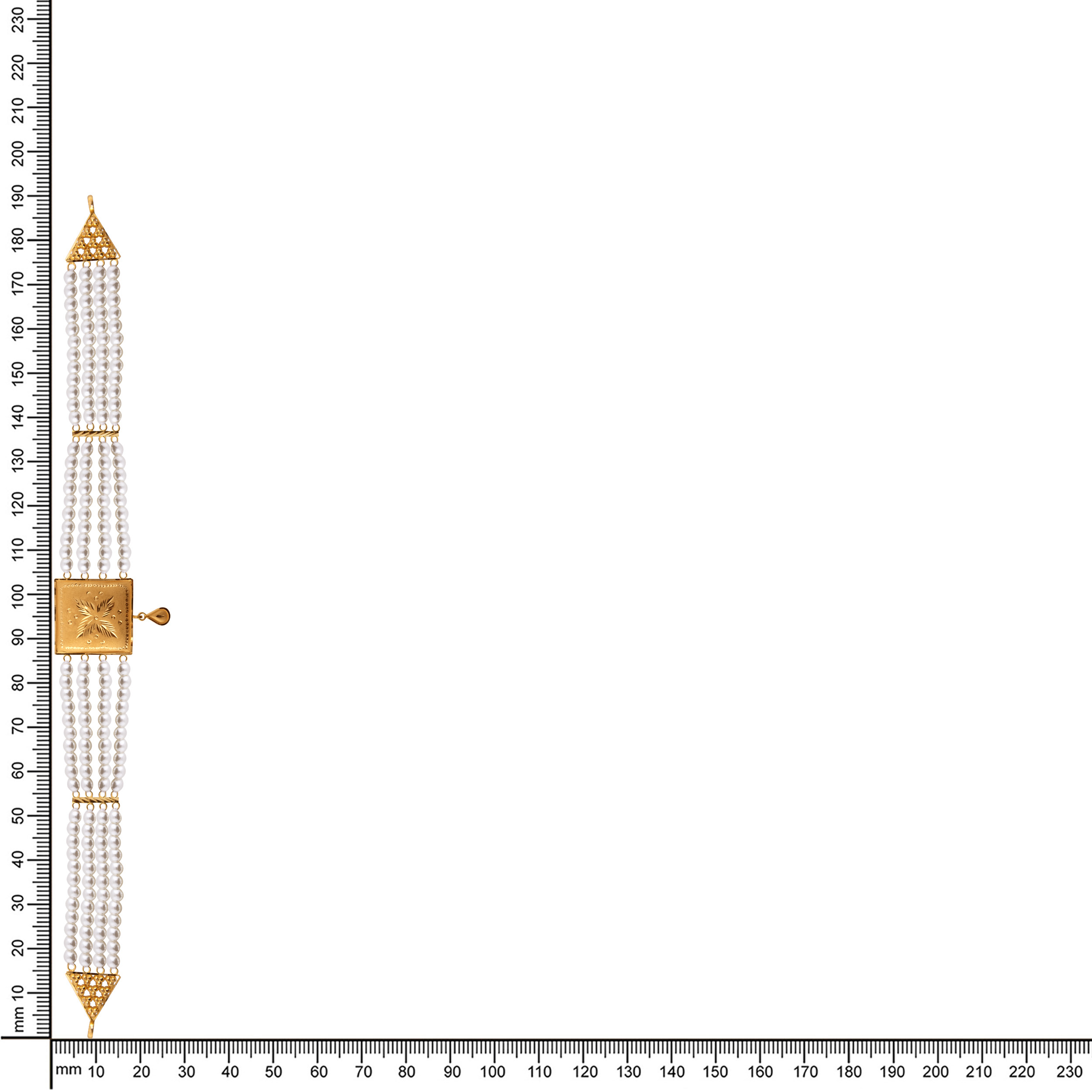 Luminous Quad Gold Choker - Senco Gold and Diamonds