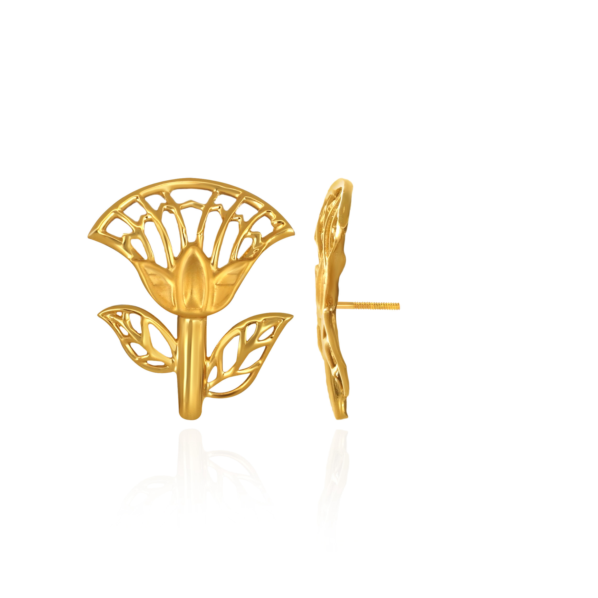 Chic Bloom Gold Studs - Senco Gold and Diamonds