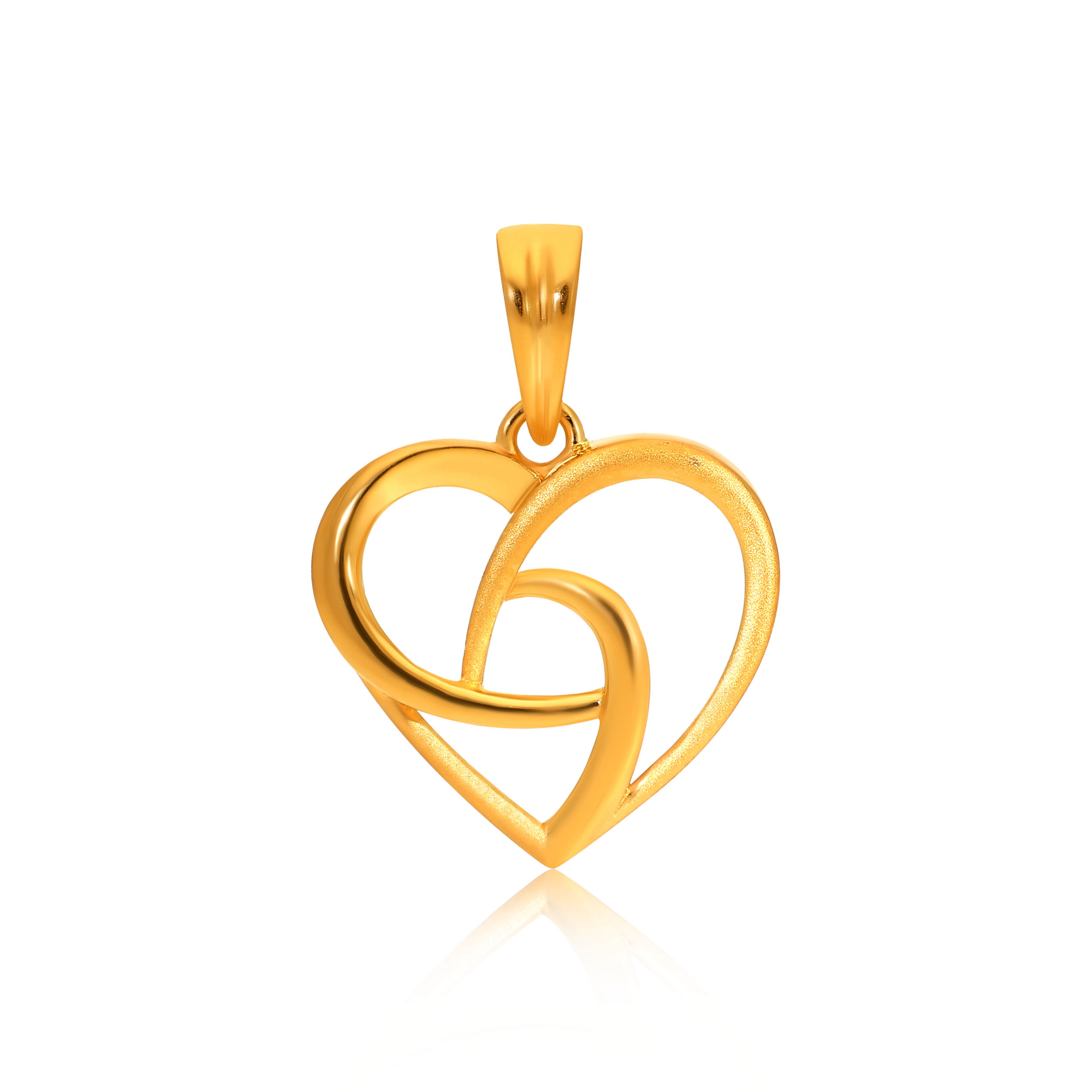 Whispering Heart Gold Pendant - Senco Gold and Diamonds