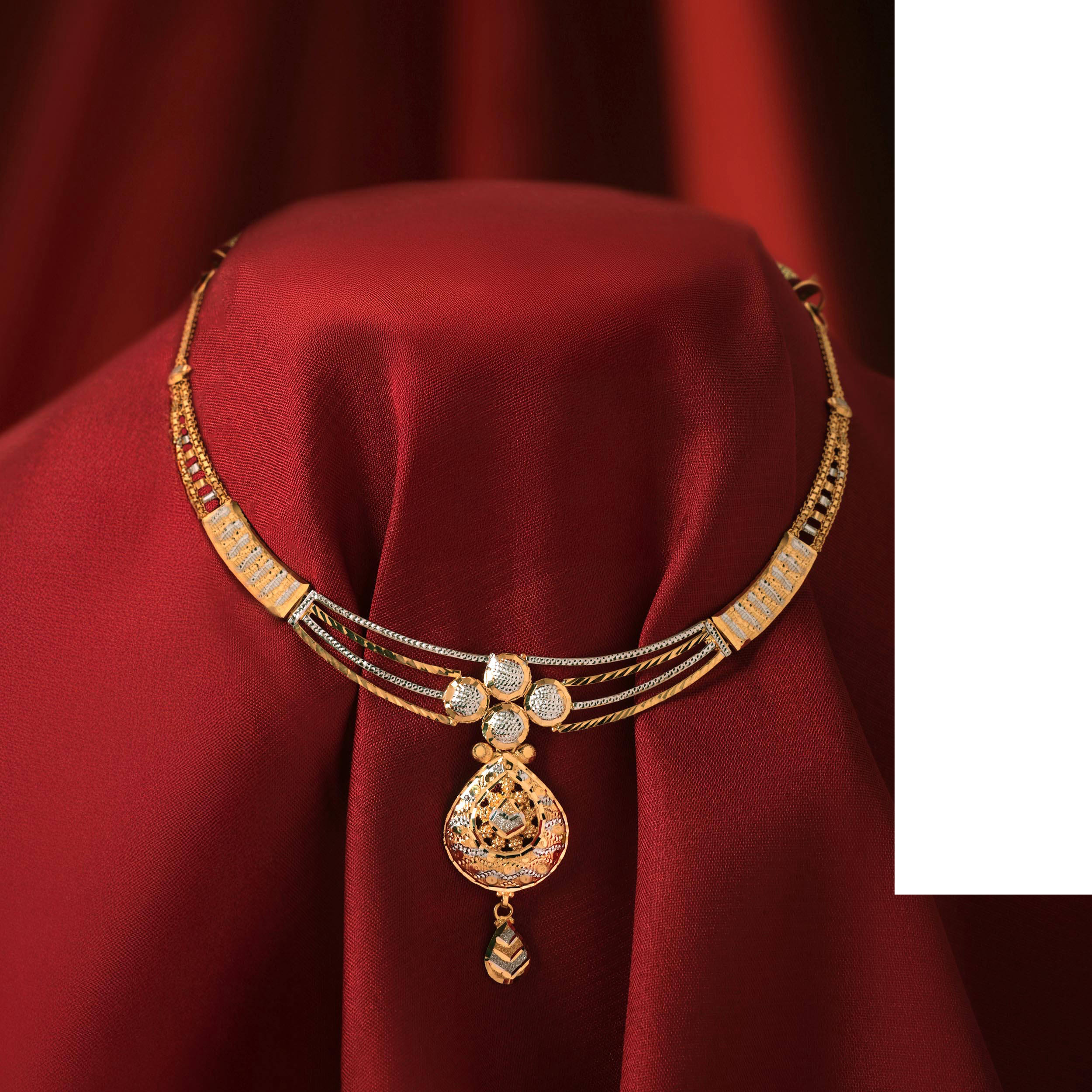Layered Gleam Contrast Gold Necklace - Senco Gold and Diamonds