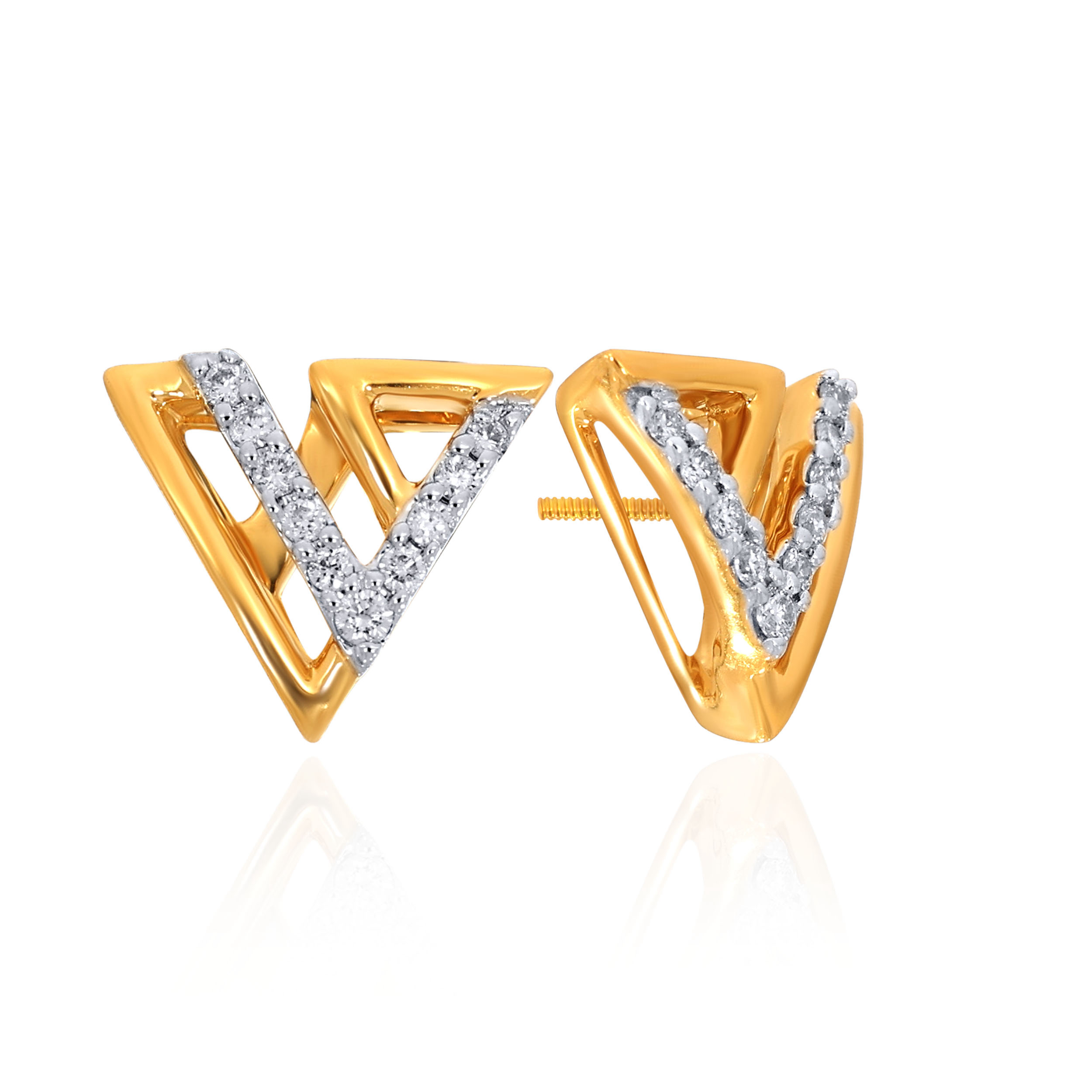 Vertex Chic Diamond Studs - Senco Gold and Diamonds