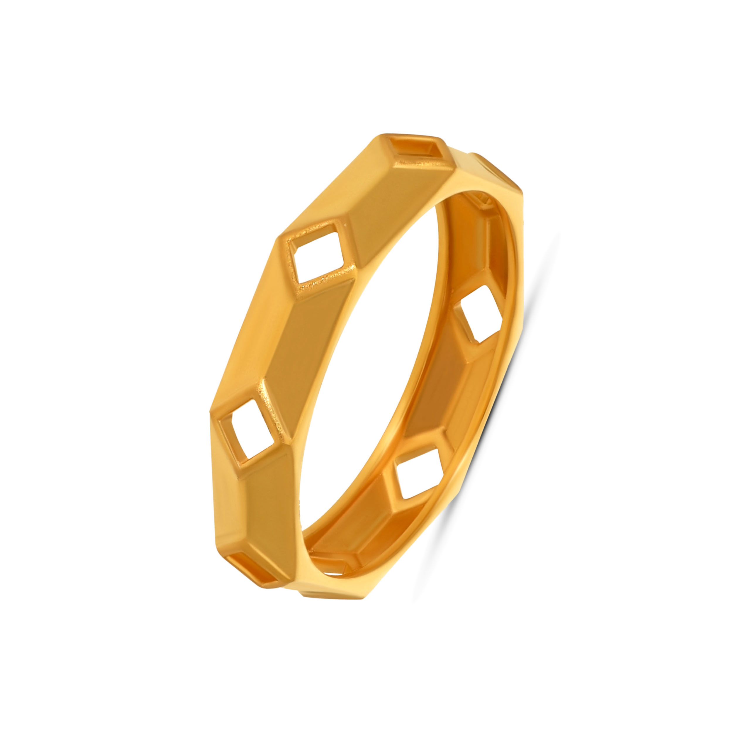 Radiant Geometry Gold Ring - Senco Gold and Diamonds