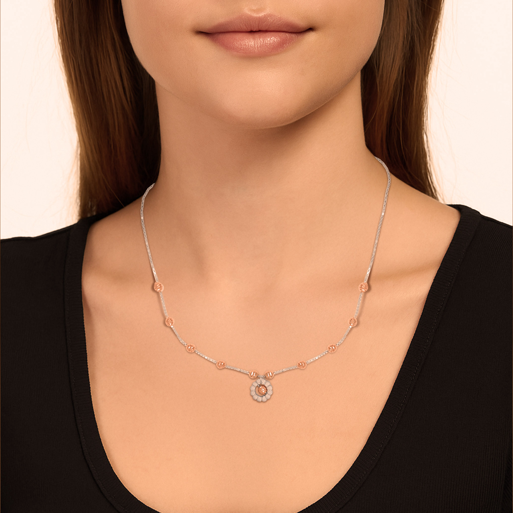Quiet Bloom Platinum Chain - Senco Gold and Diamonds
