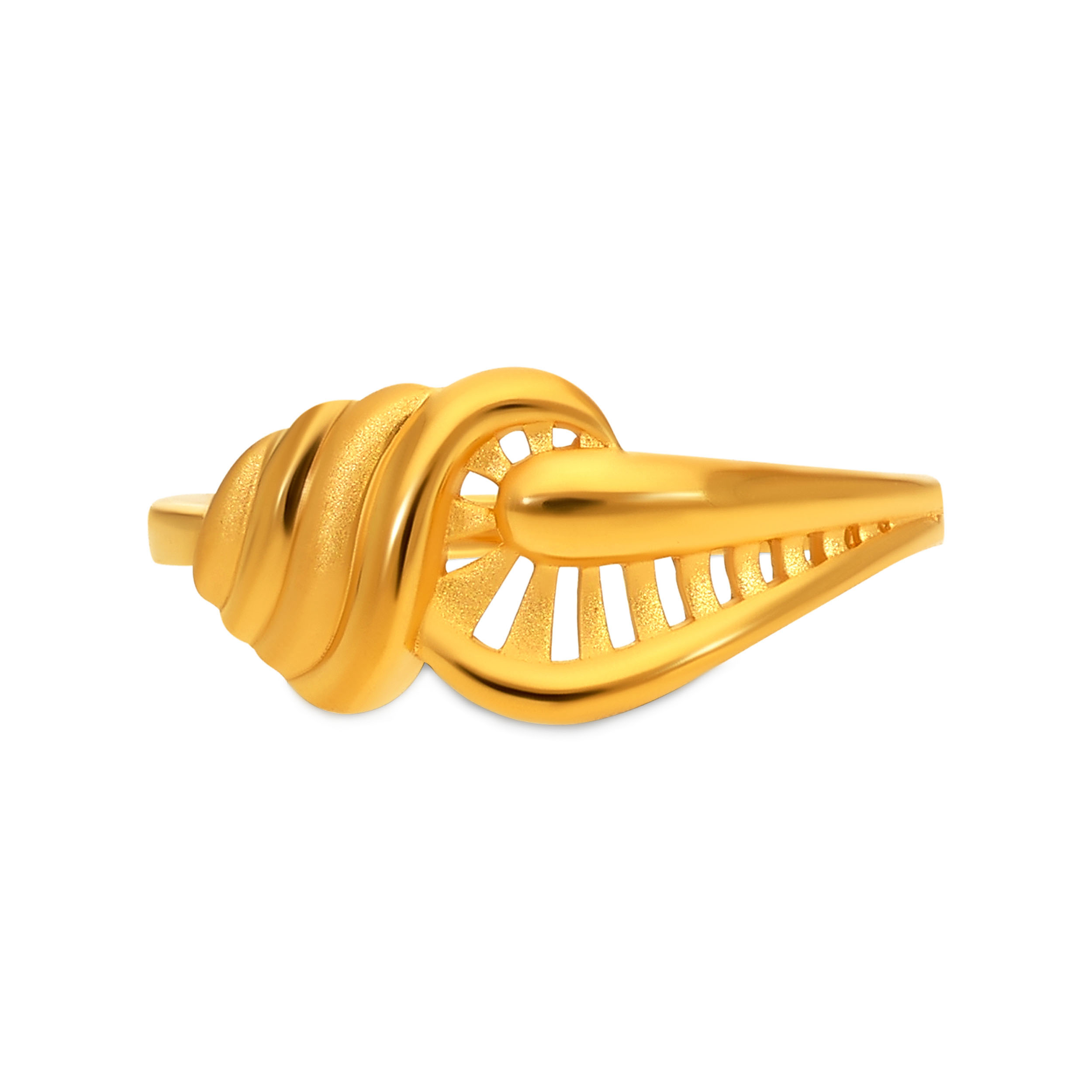 Modern Asymmetrical Gold Ring  - Senco Gold and Diamonds