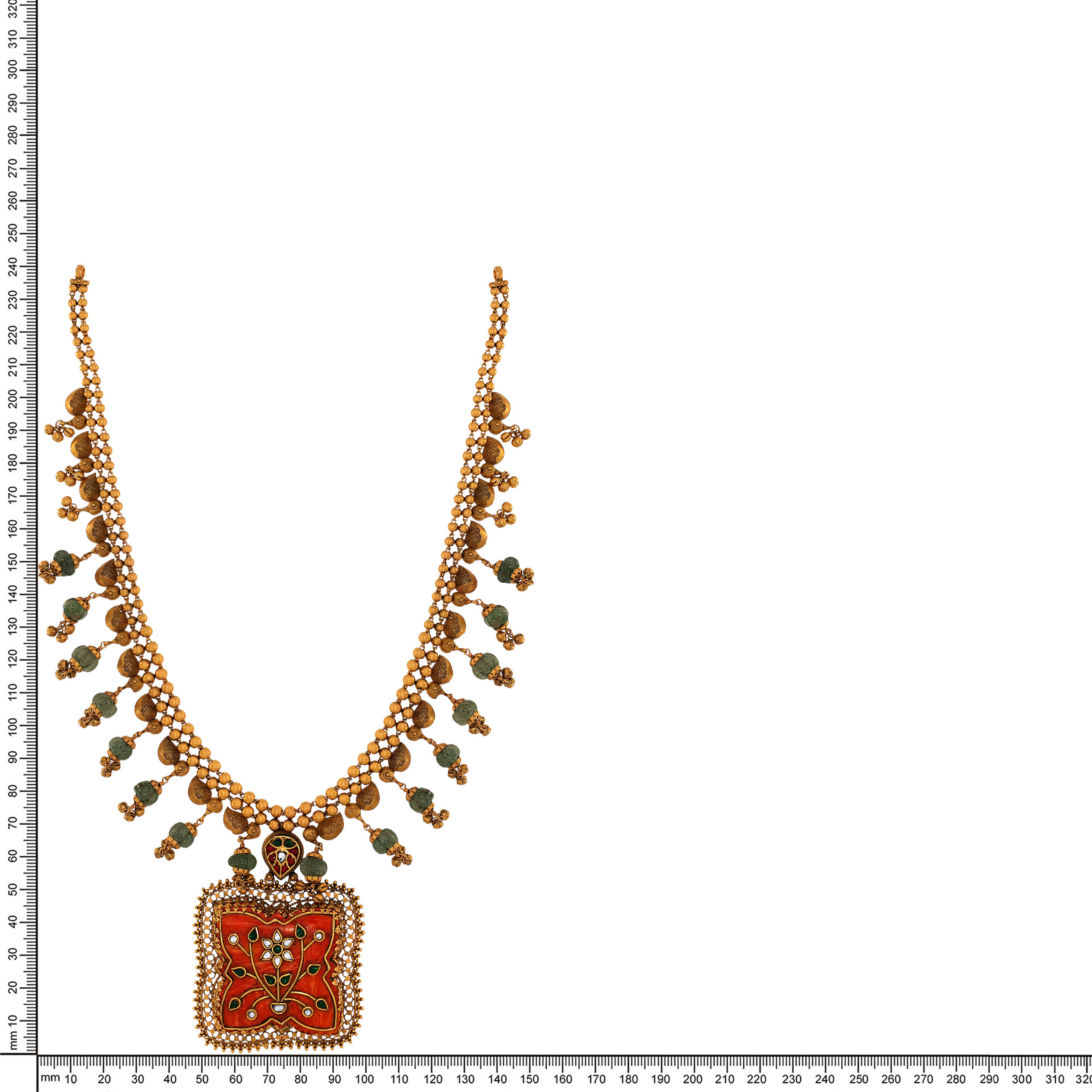 22K Yellow Gold Kundan Necklace-GN-D000788429 - Senco Gold and Diamonds