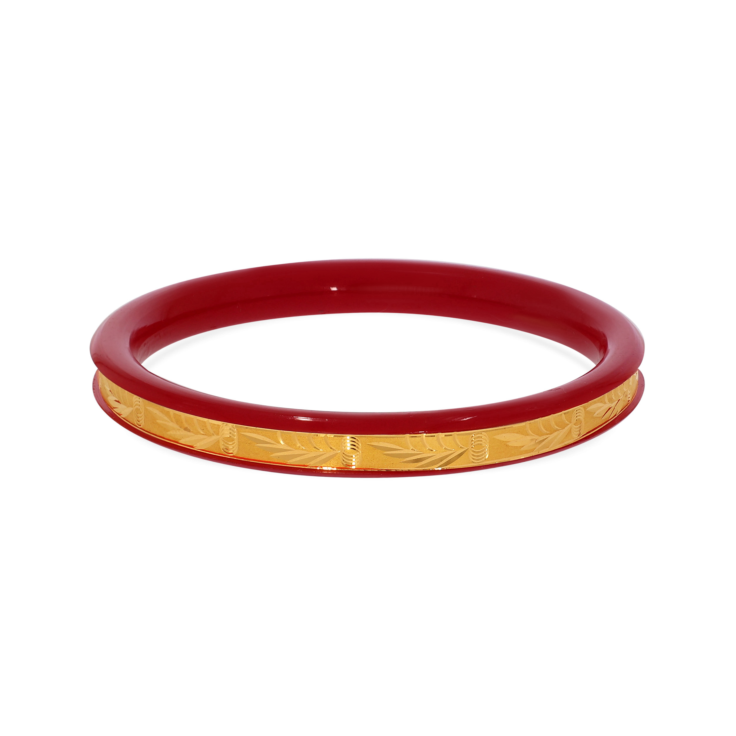 Everyday Heritage Channel Gold Pola Bangle - Senco Gold and Diamonds