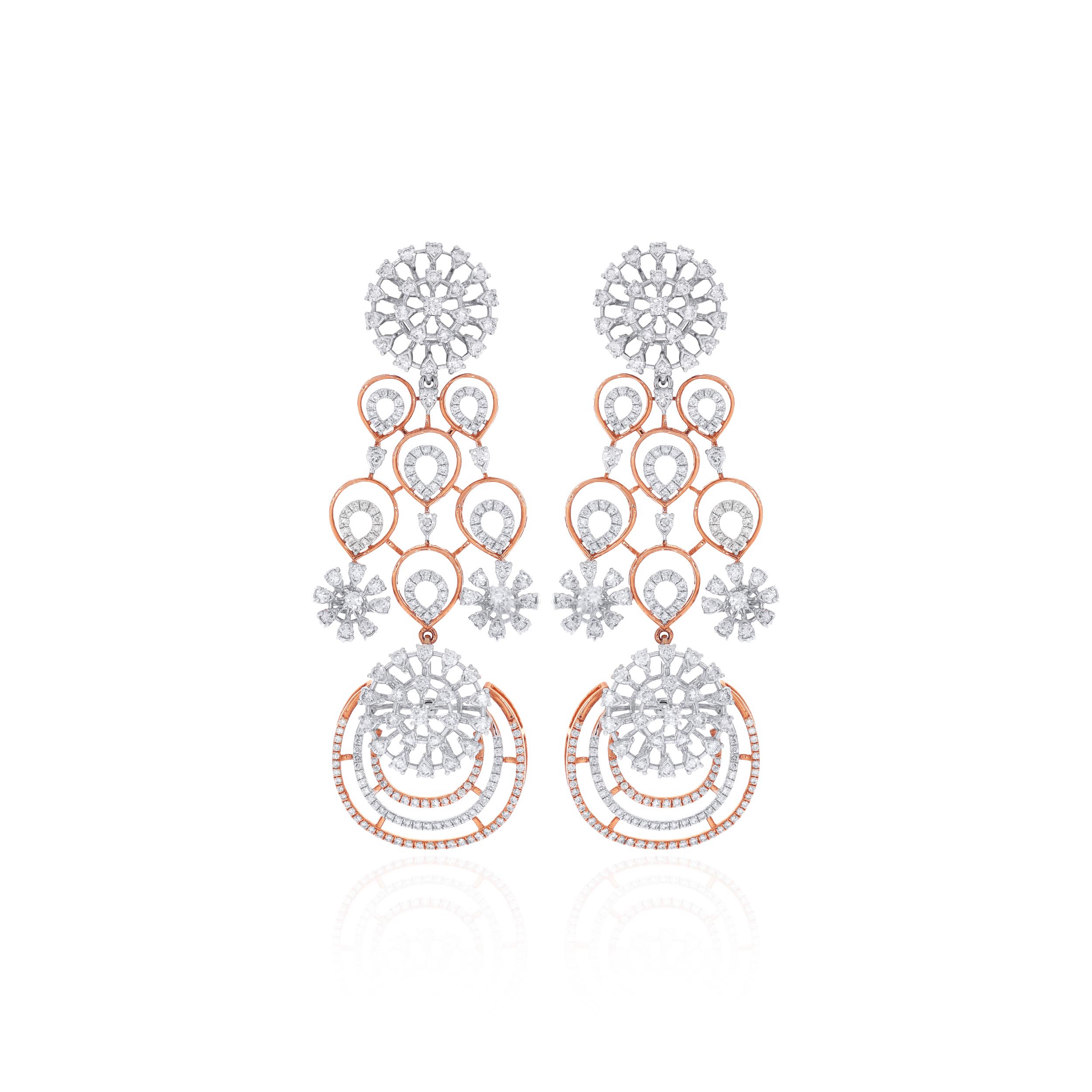 Royal Cascade Diamond Chandelier Earrings - Senco Gold and Diamonds