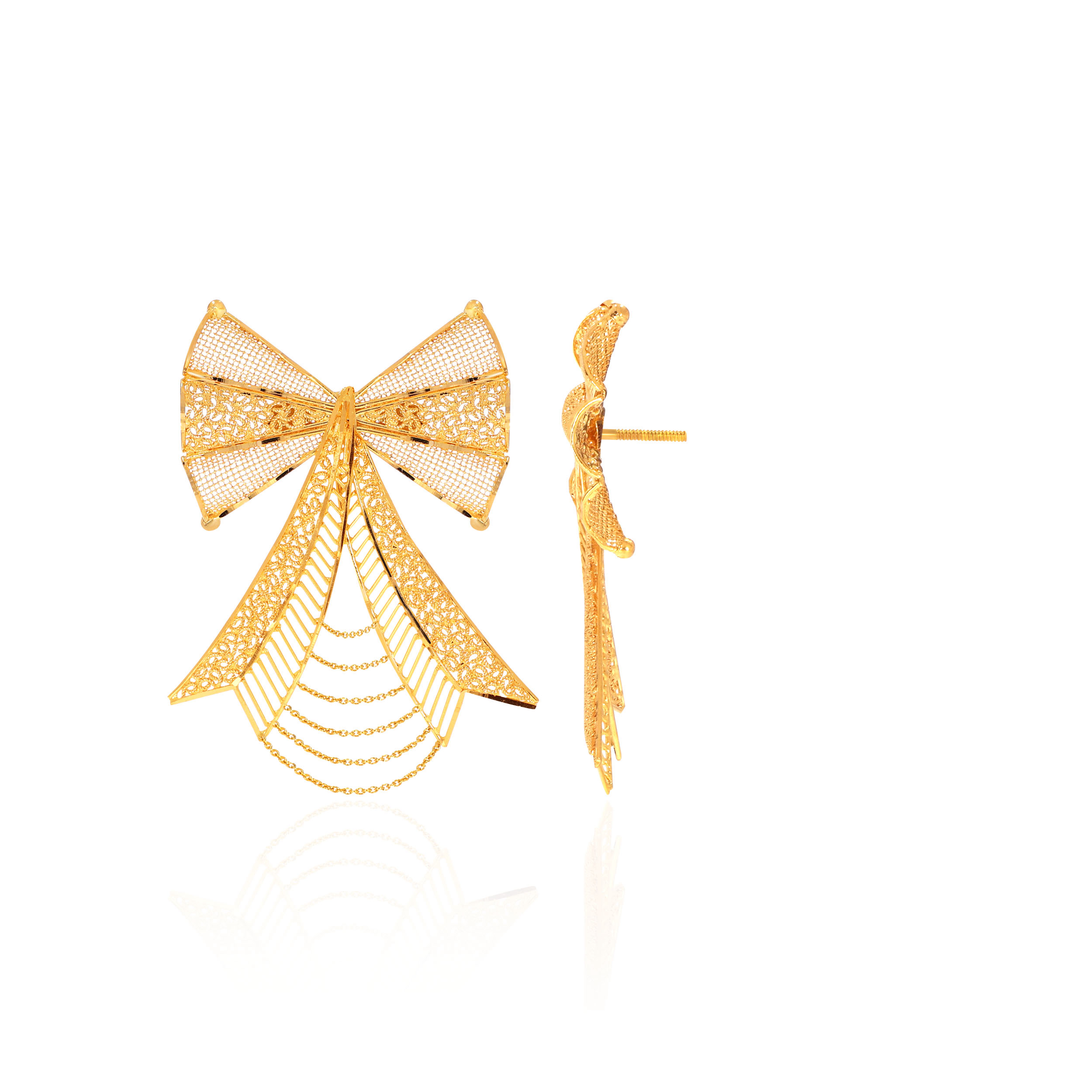 22K Yellow Gold Earrings-GPGN-D000739818 - Senco Gold and Diamonds