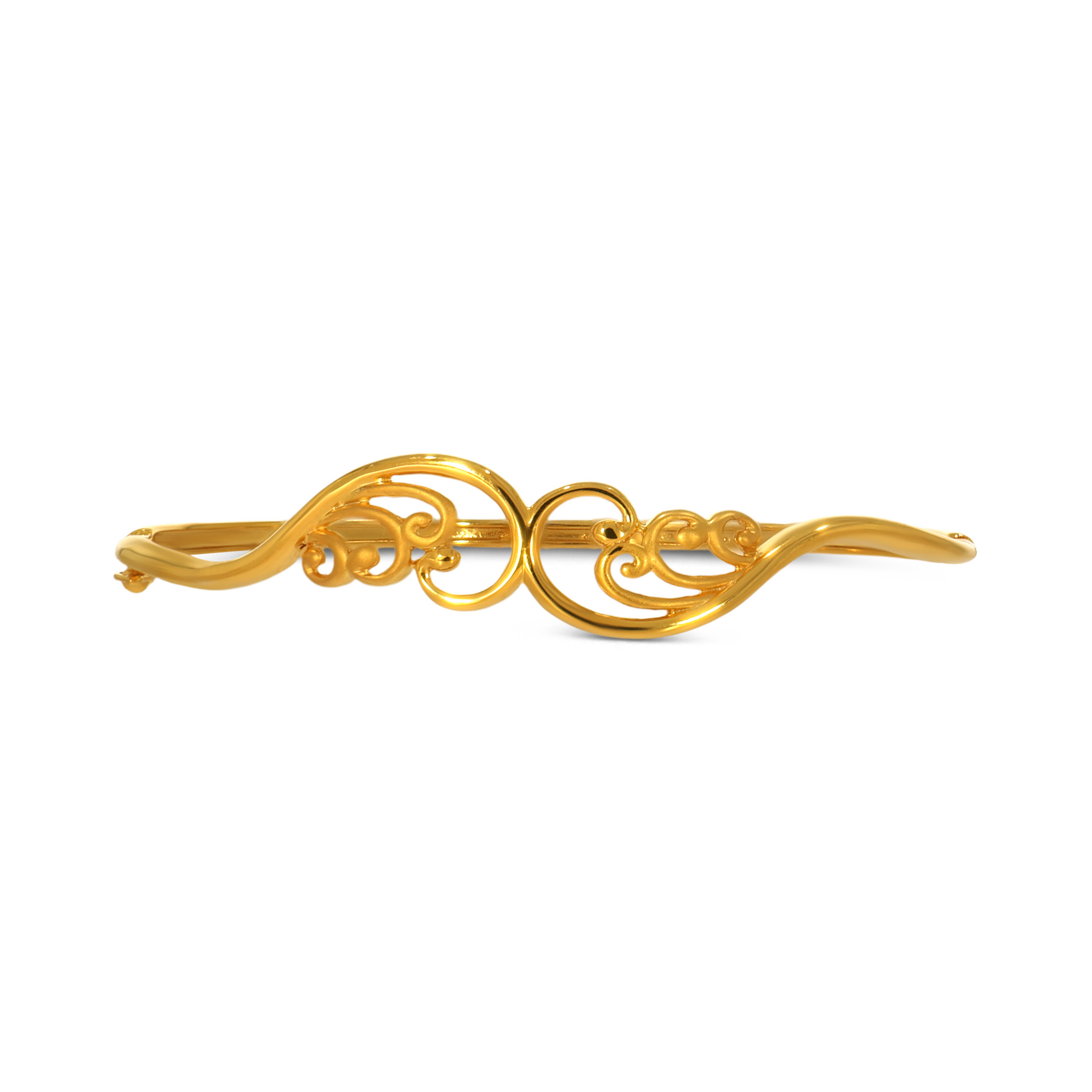 Lyrical Grace Gold Chur Bangle - Senco Gold and Diamonds