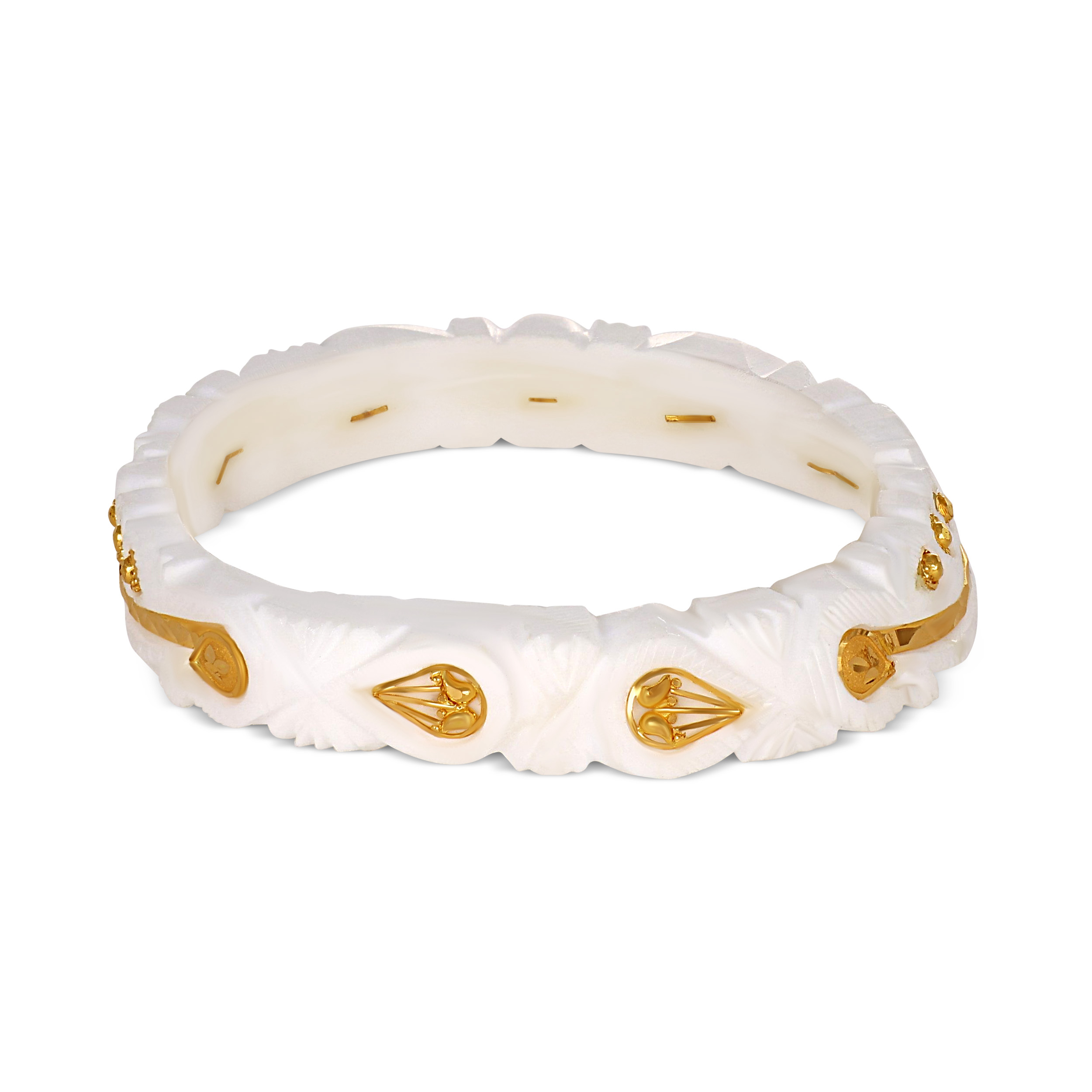 Auspicious Elegance Gold Sankha Bangle - Senco Gold and Diamonds