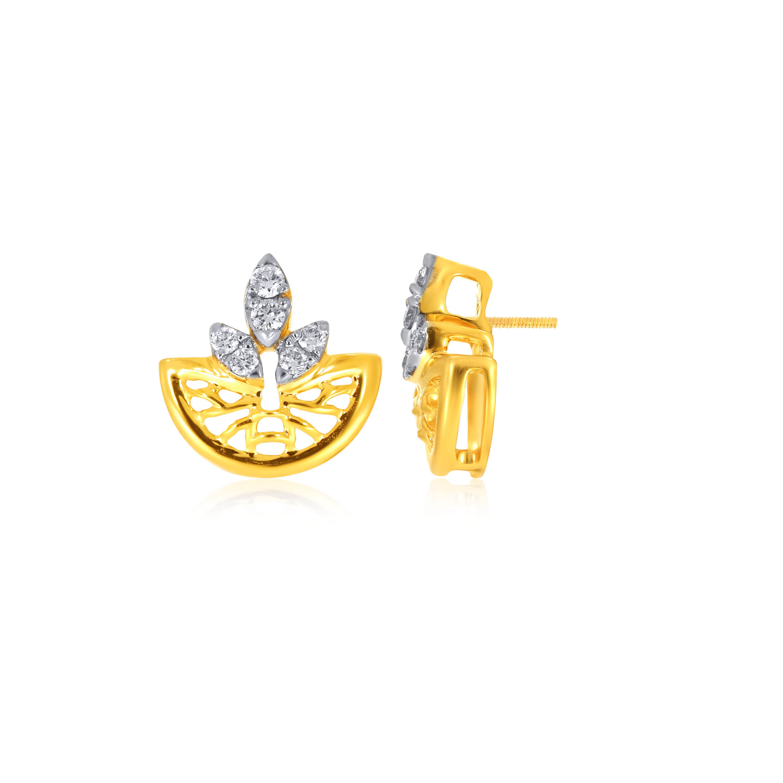 Shiny Diya Diamond Studs - Senco Gold and Diamonds