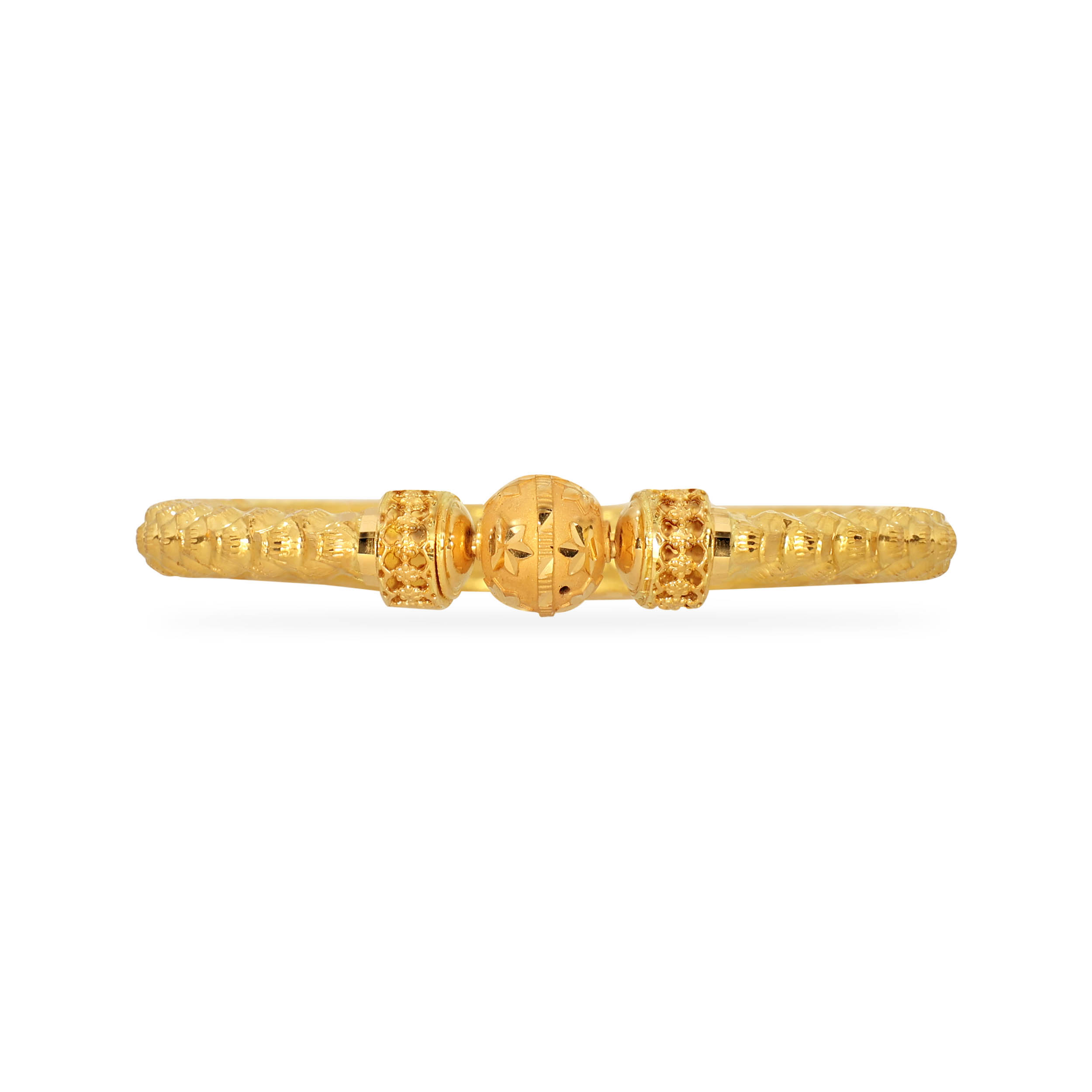 Ethnic Art Gold Mukh Bangle - Senco Gold and Diamonds