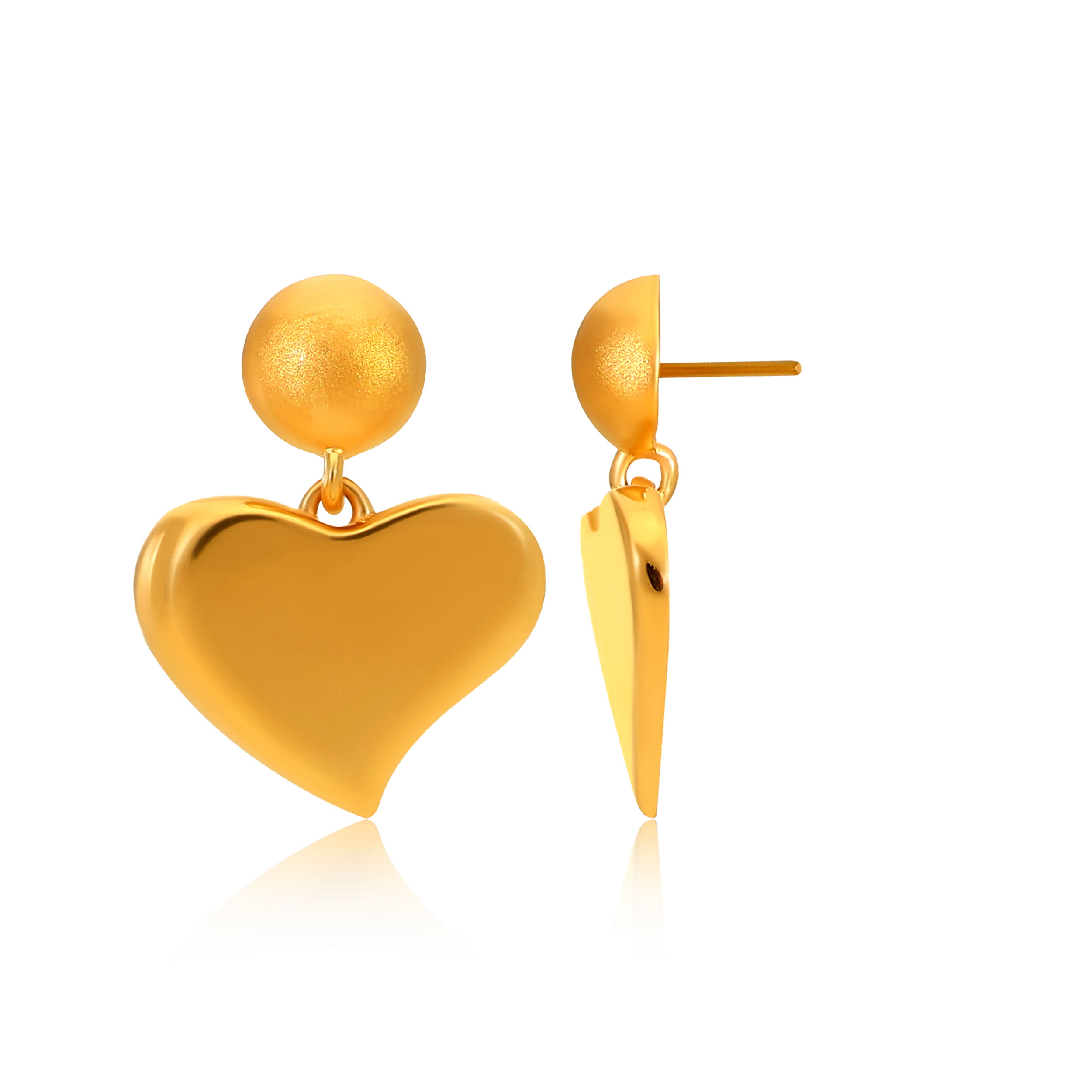 Seraphina Heart Gold Earrings - Senco Gold and Diamonds