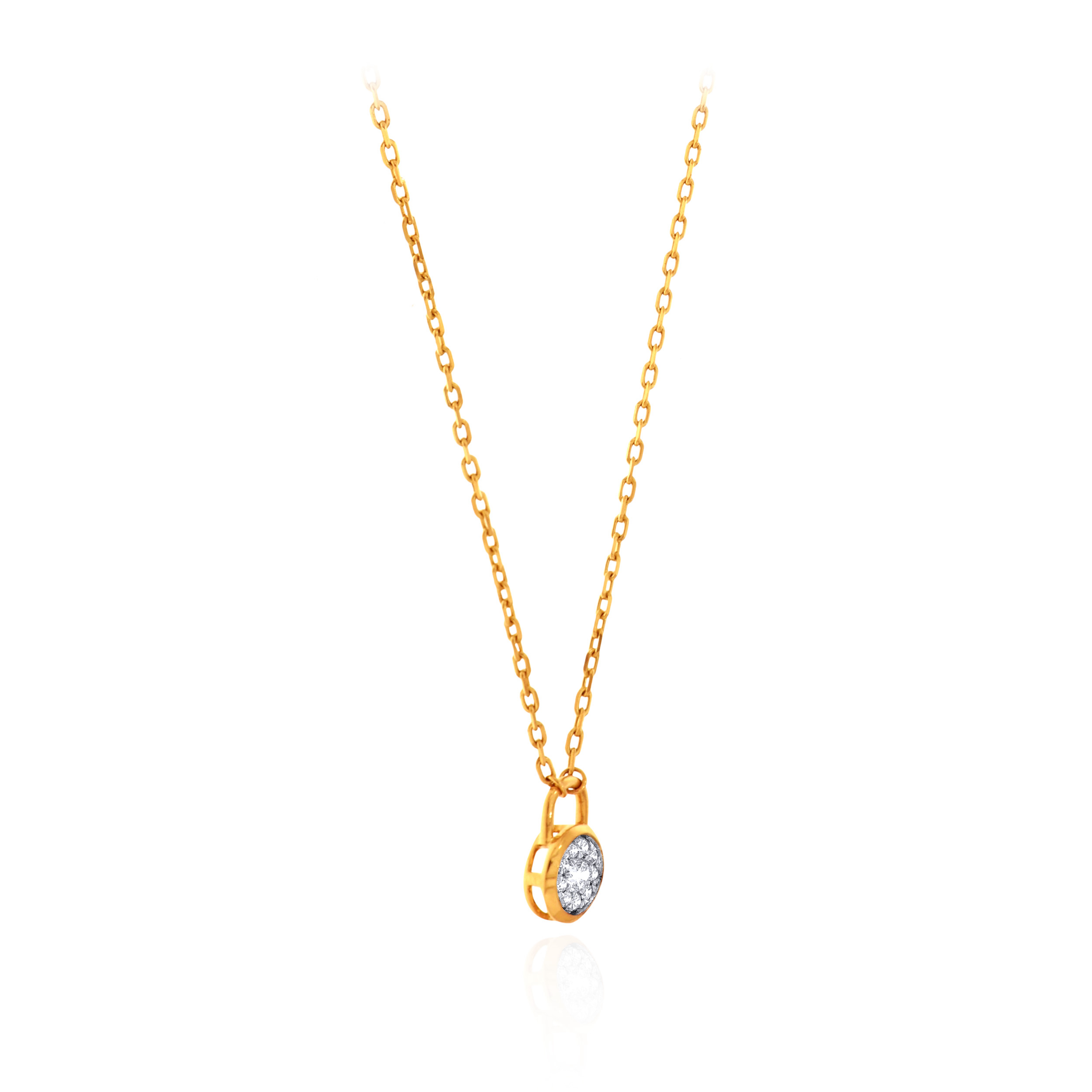 Halo Glow Diamond Chain Pendant - Senco Gold and Diamonds