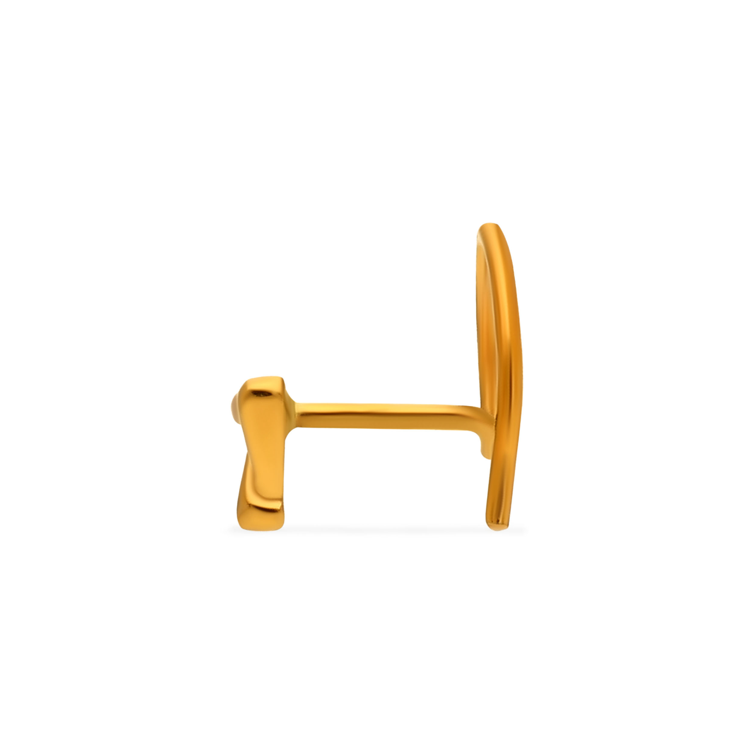 Artistic Triangle Gold Nose Pin - Senco Gold and Diamonds