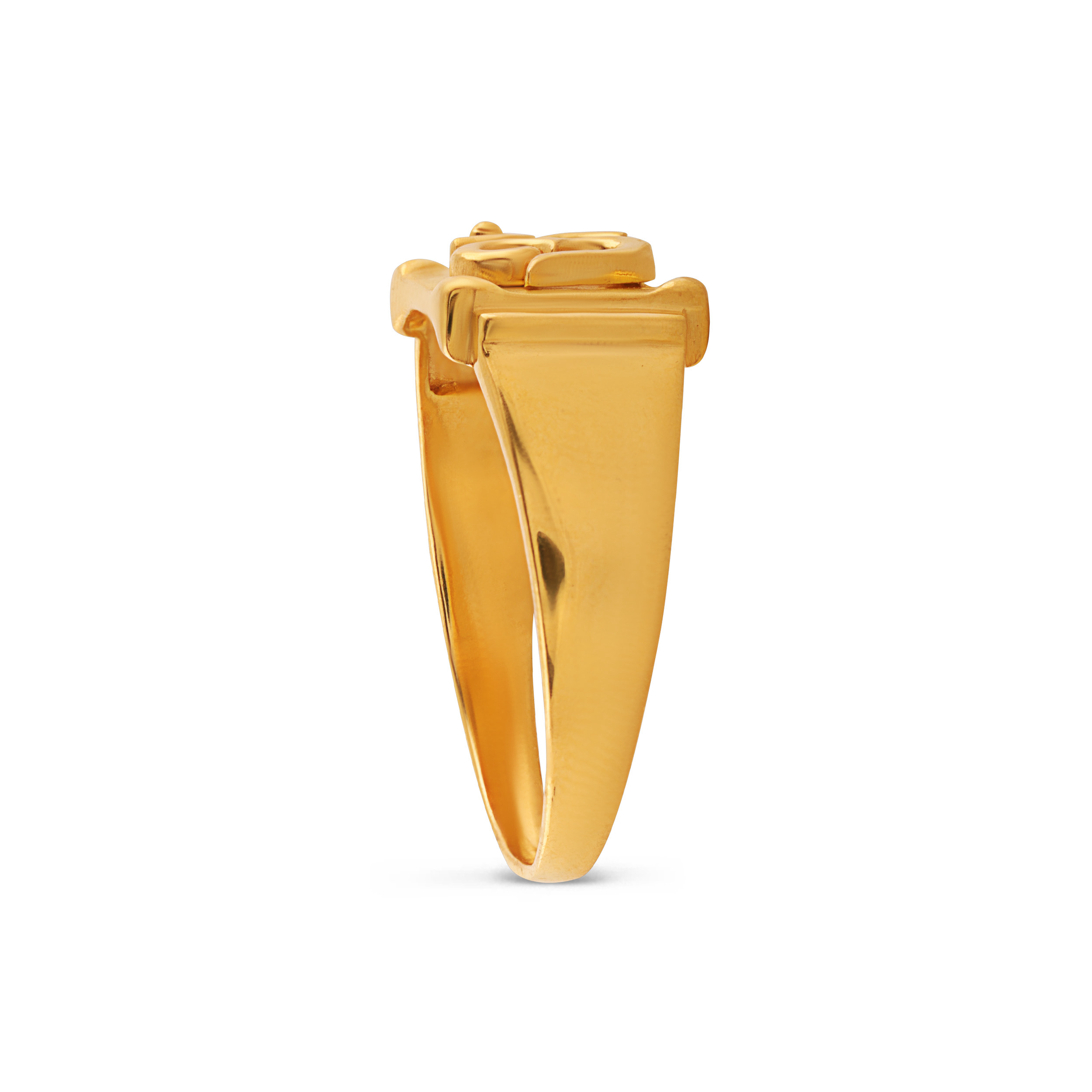 Divine Om Men's Gold Ring - Senco Gold and Diamonds