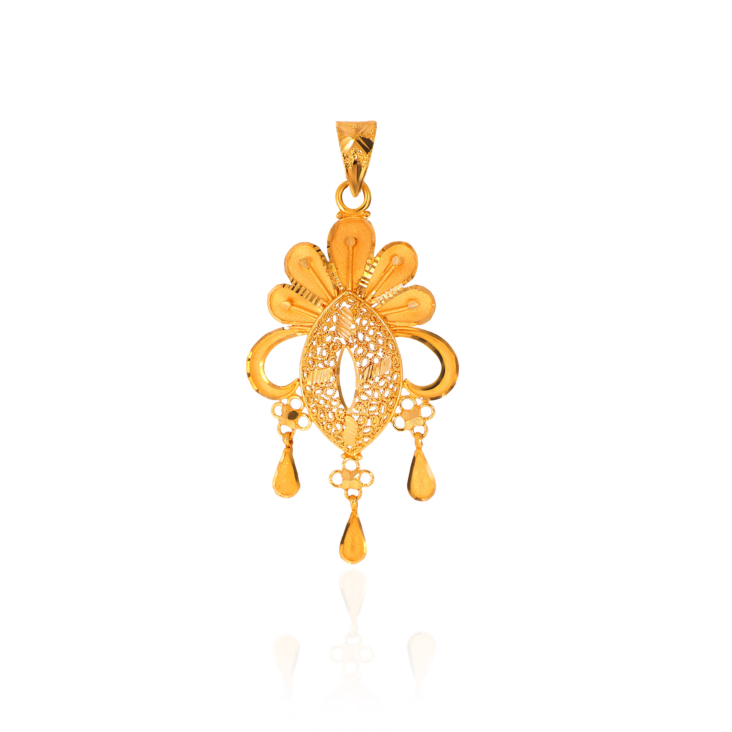 Petal Drift Gold Pendant - Senco Gold and Diamonds