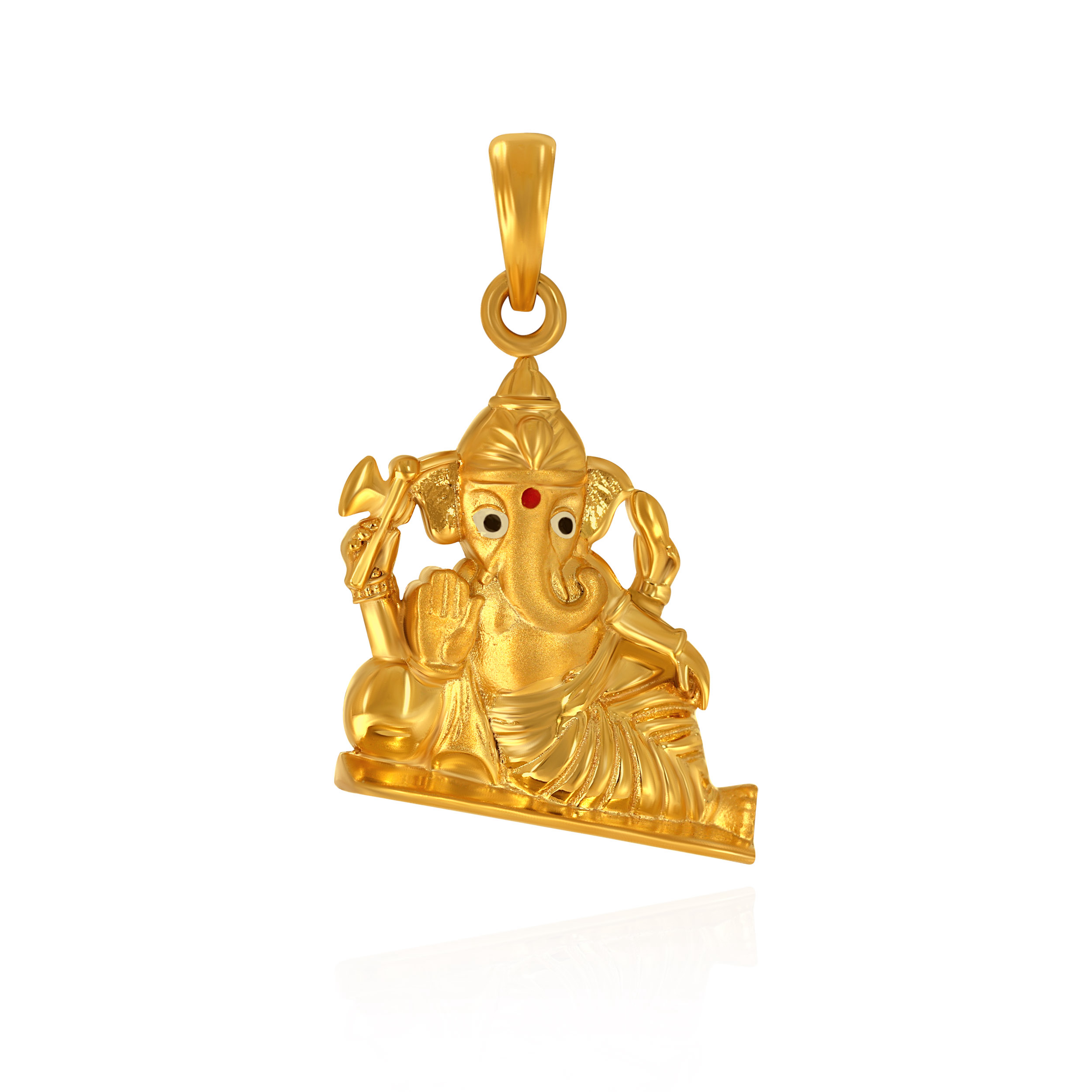 Vighnaharta Grace Gold Pendant - Senco Gold and Diamonds