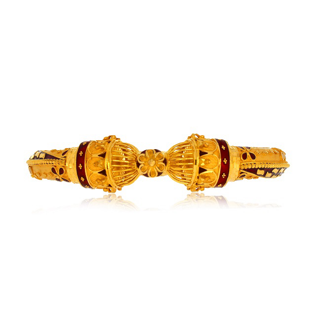 Ethic Beauty Gold Mukh Bangle - Senco Gold and Diamonds