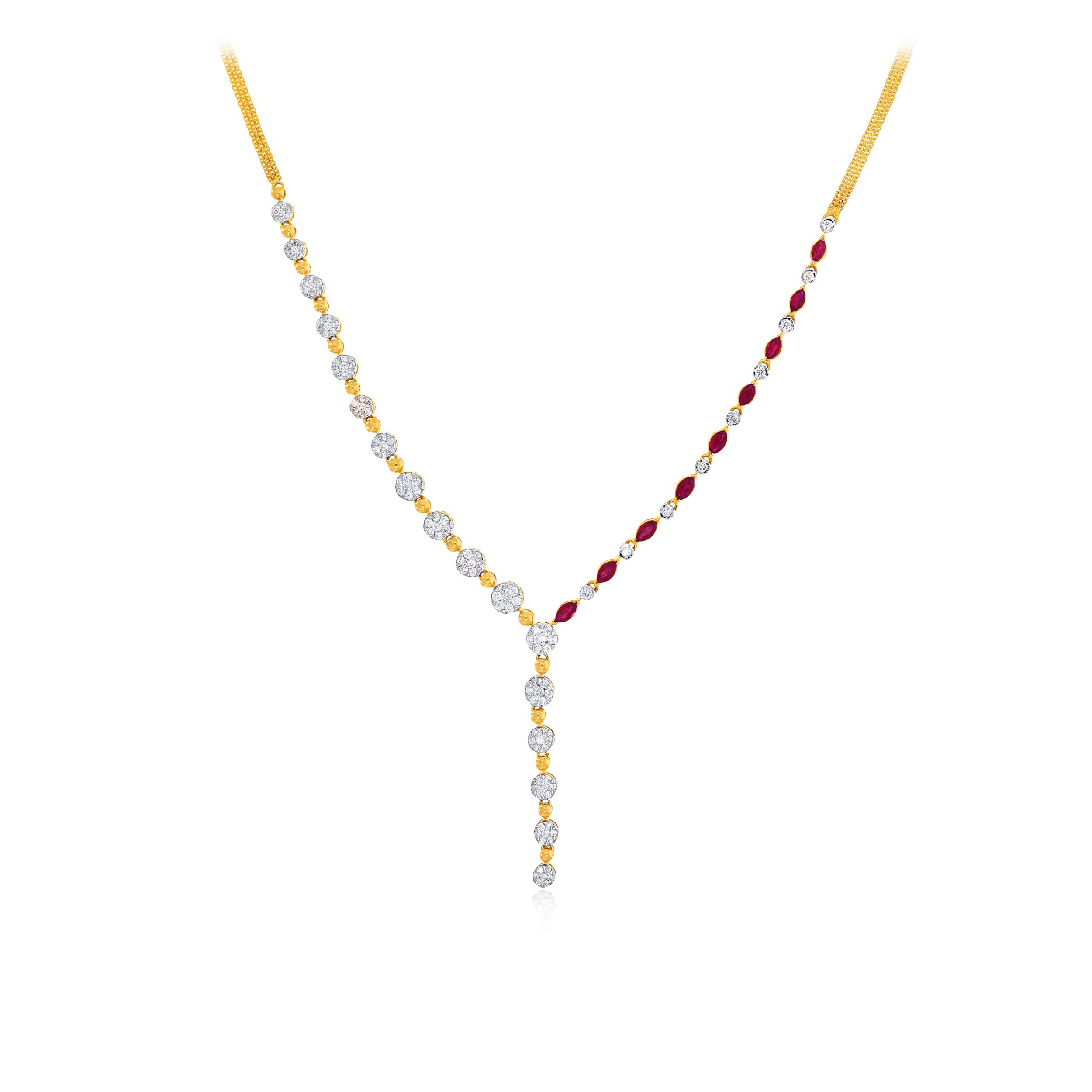 Gleaming Spheres Diamond Necklace - Senco Gold and Diamonds