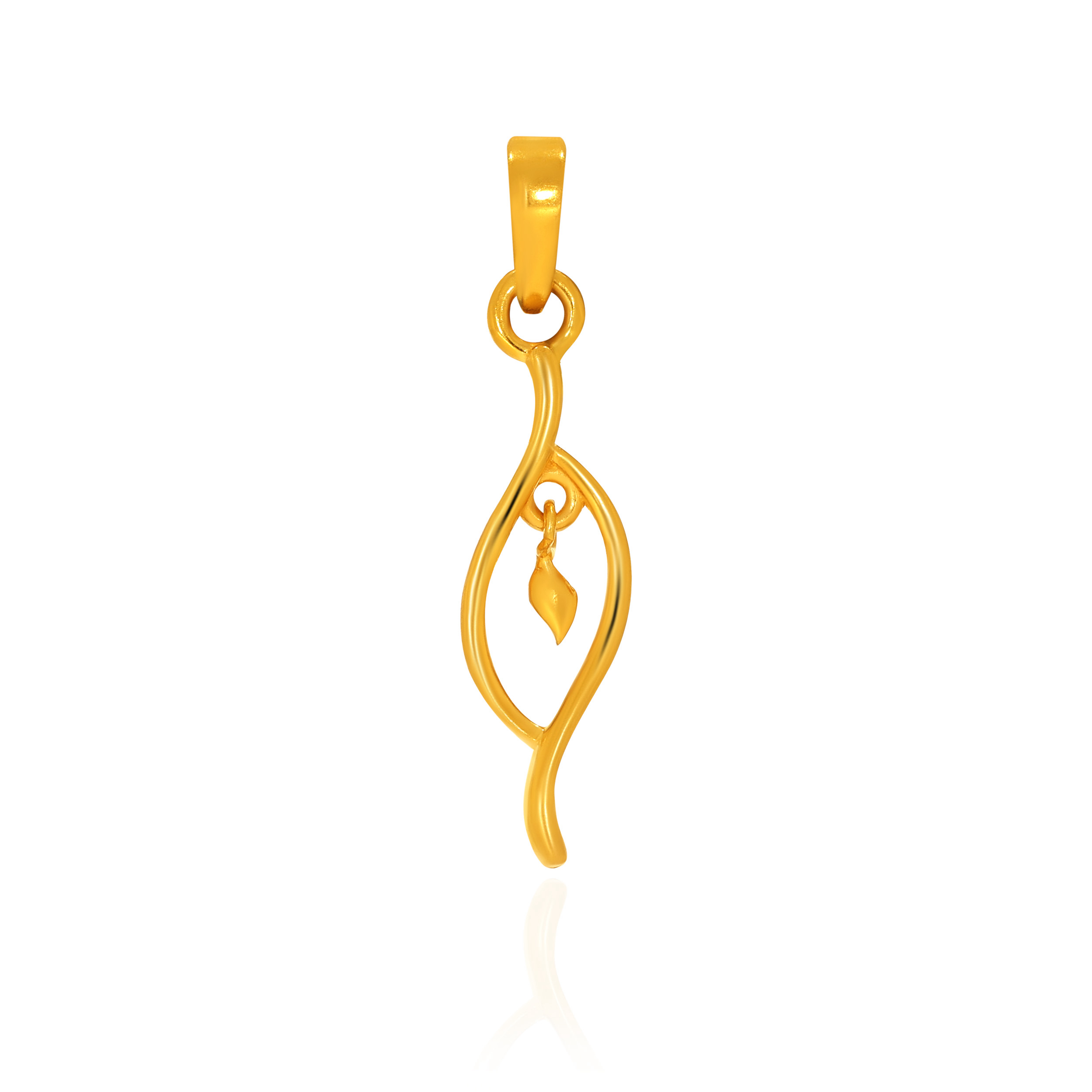 Leafy Swirl Gold Pendant - Senco Gold and Diamonds