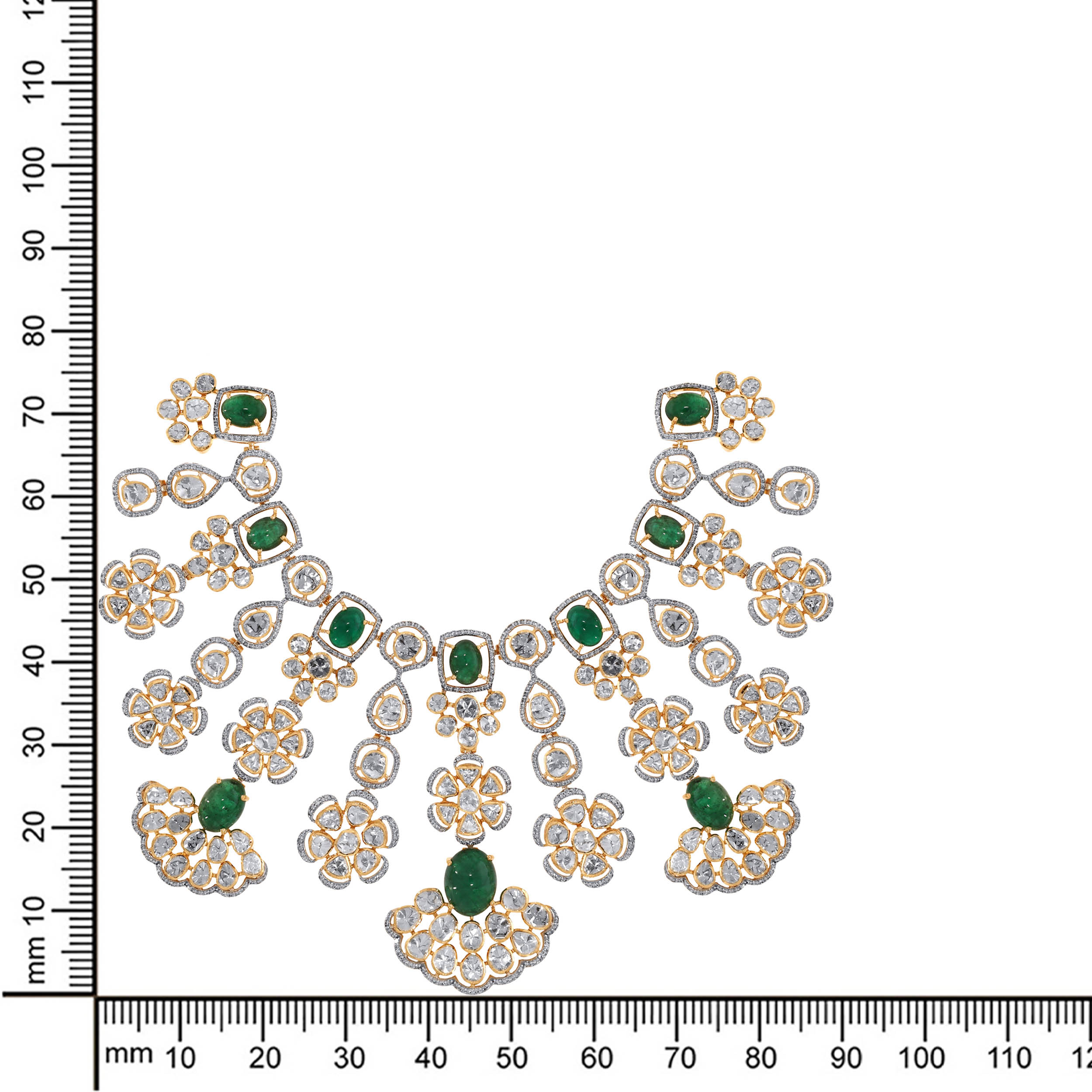 14K Yellow Gold Polki Diamond Necklace-DGN-D000788819 - Senco Gold and Diamonds