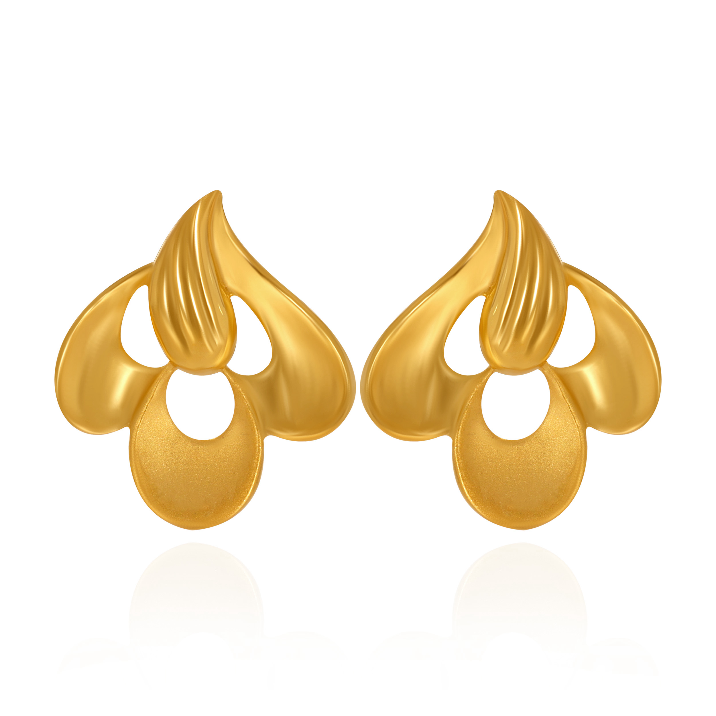 Petal Muse Gold Studs - Senco Gold and Diamonds