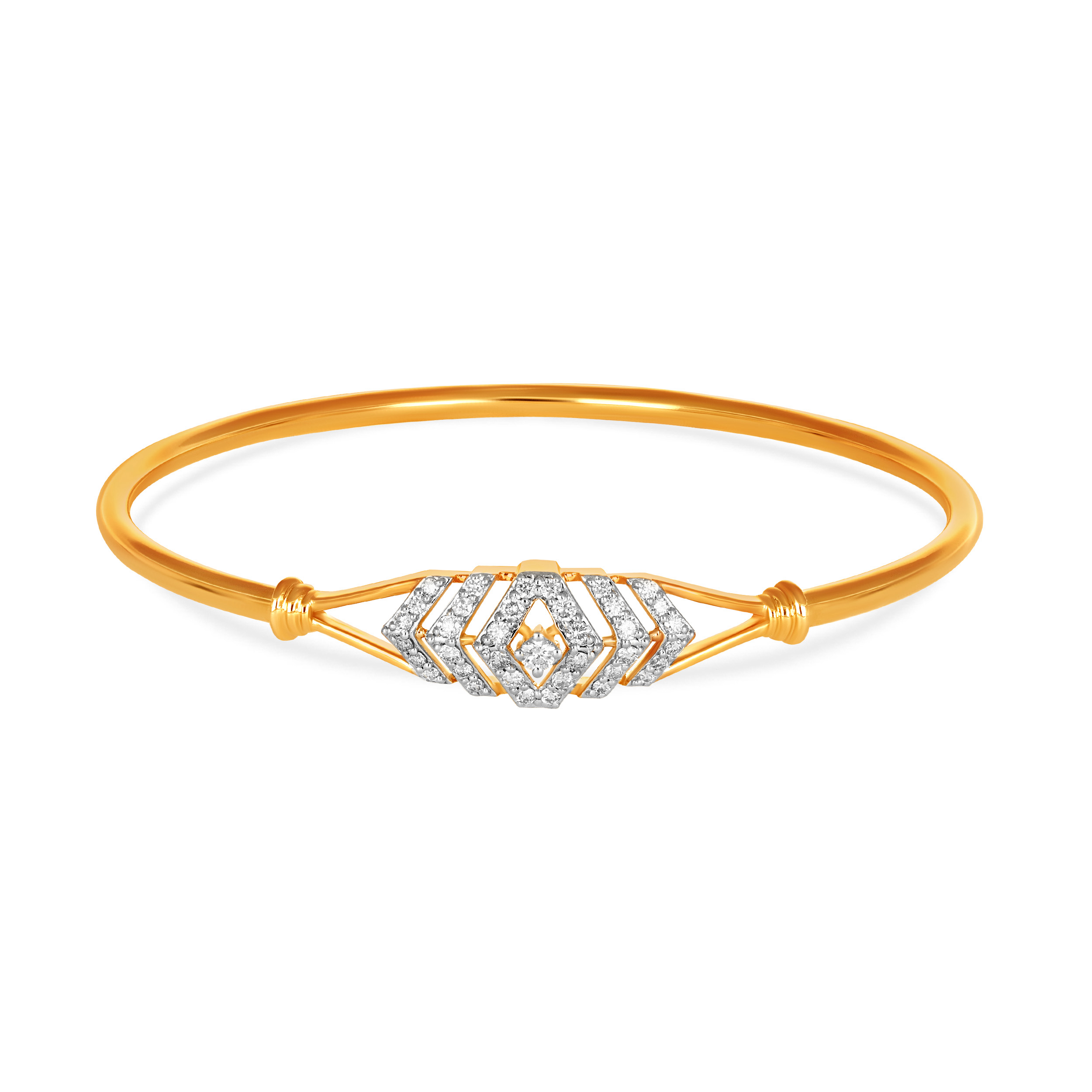 Symmetrical Glamour Diamond Noa Bangle - Senco Gold and Diamonds
