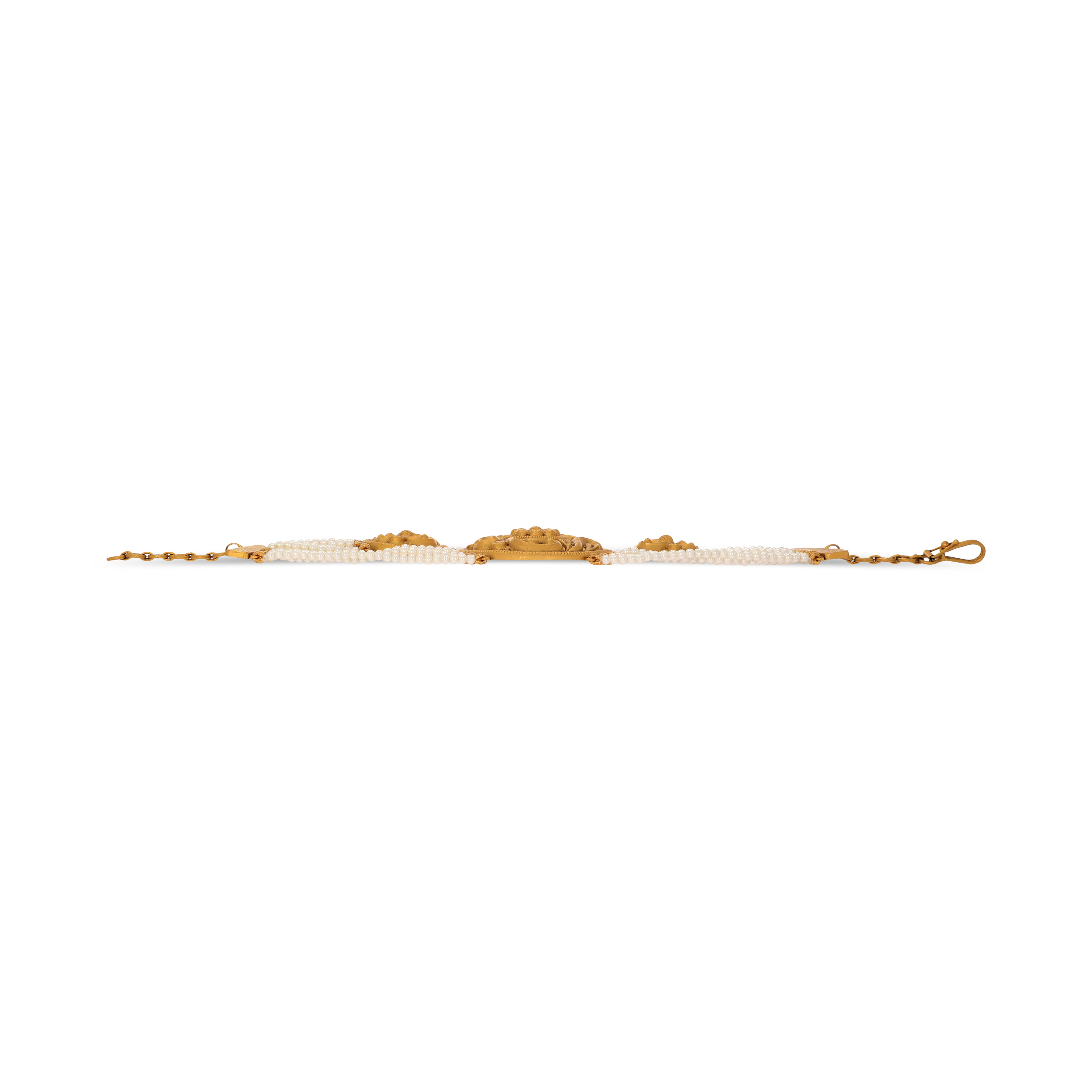 Pearl Embellished Gold Mantasha - Senco Gold and Diamonds