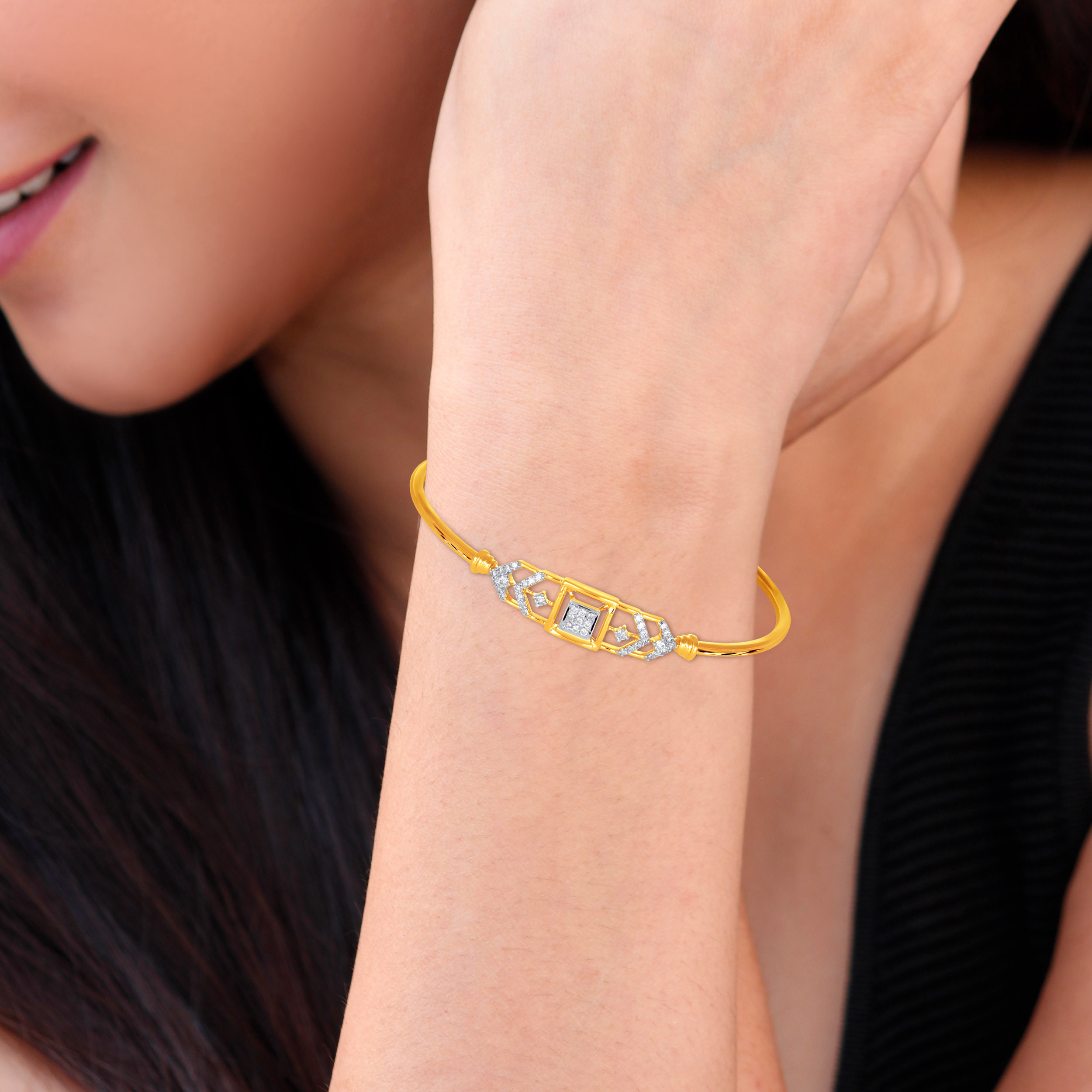 Radiant Symmetry Diamond Noa Bangle - Senco Gold and Diamonds