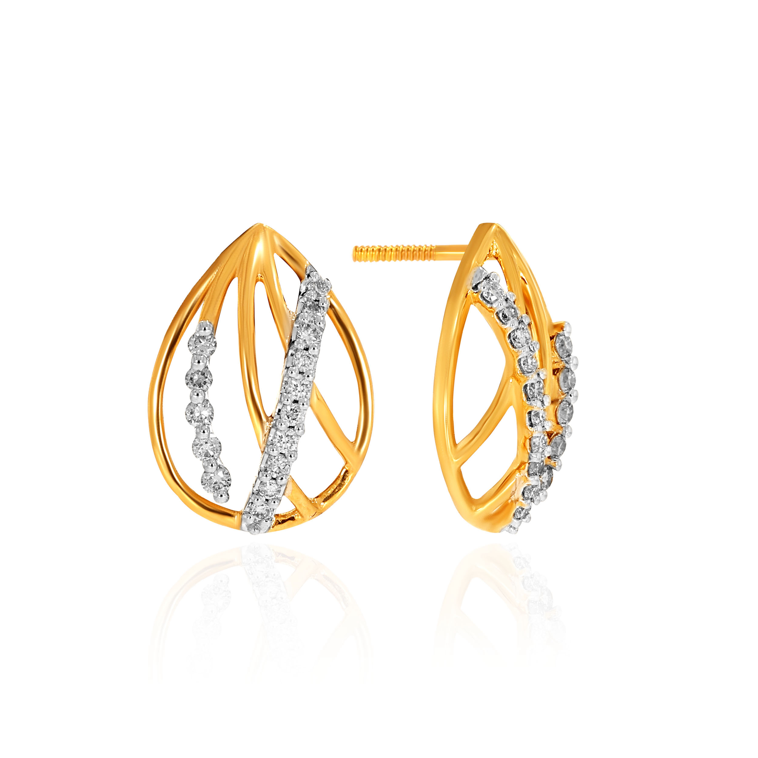 Dewdrop Gleam Diamond Studs - Senco Gold and Diamonds