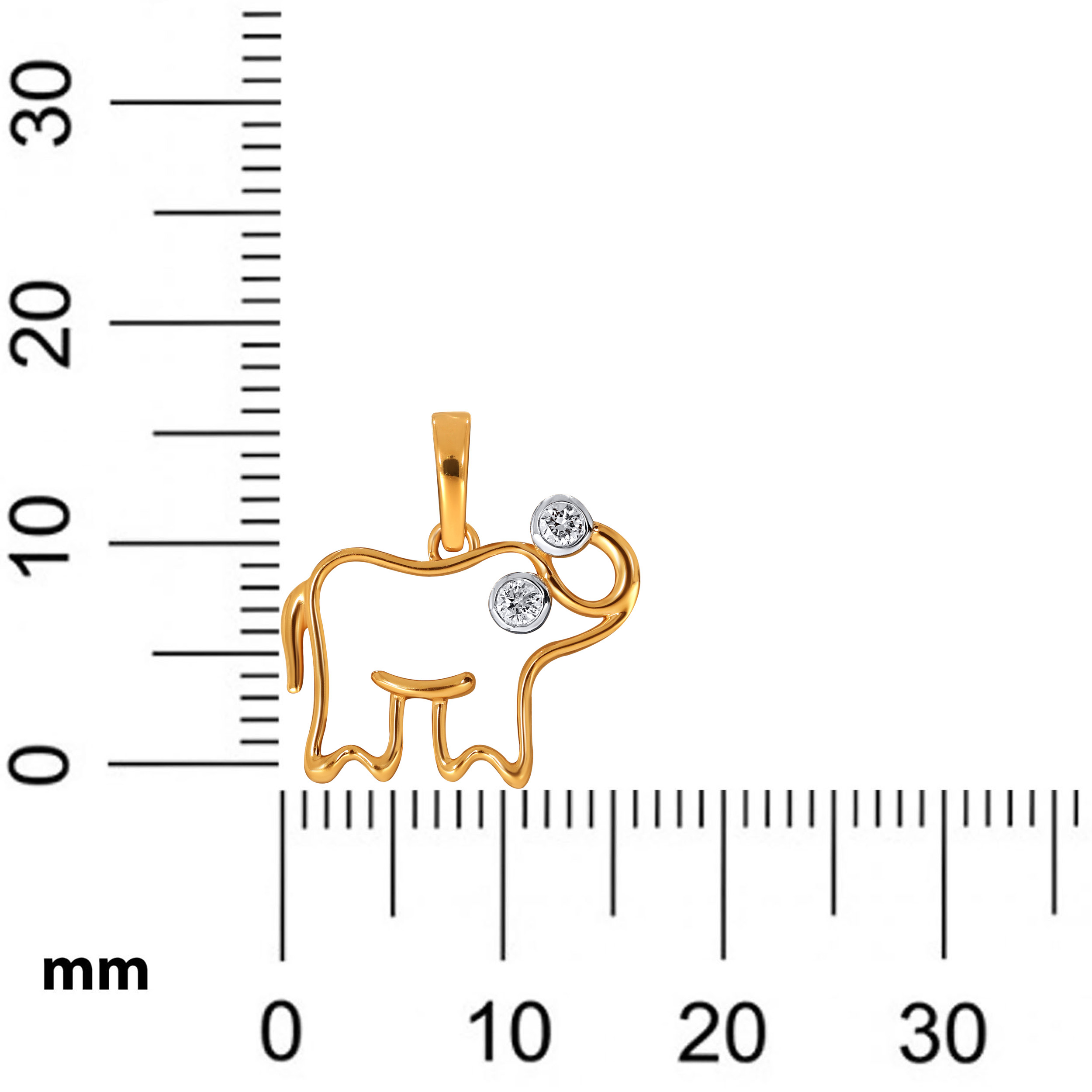 14K Yellow Gold Kids Diamond Pendant-DPN-D000790184 - Senco Gold and Diamonds