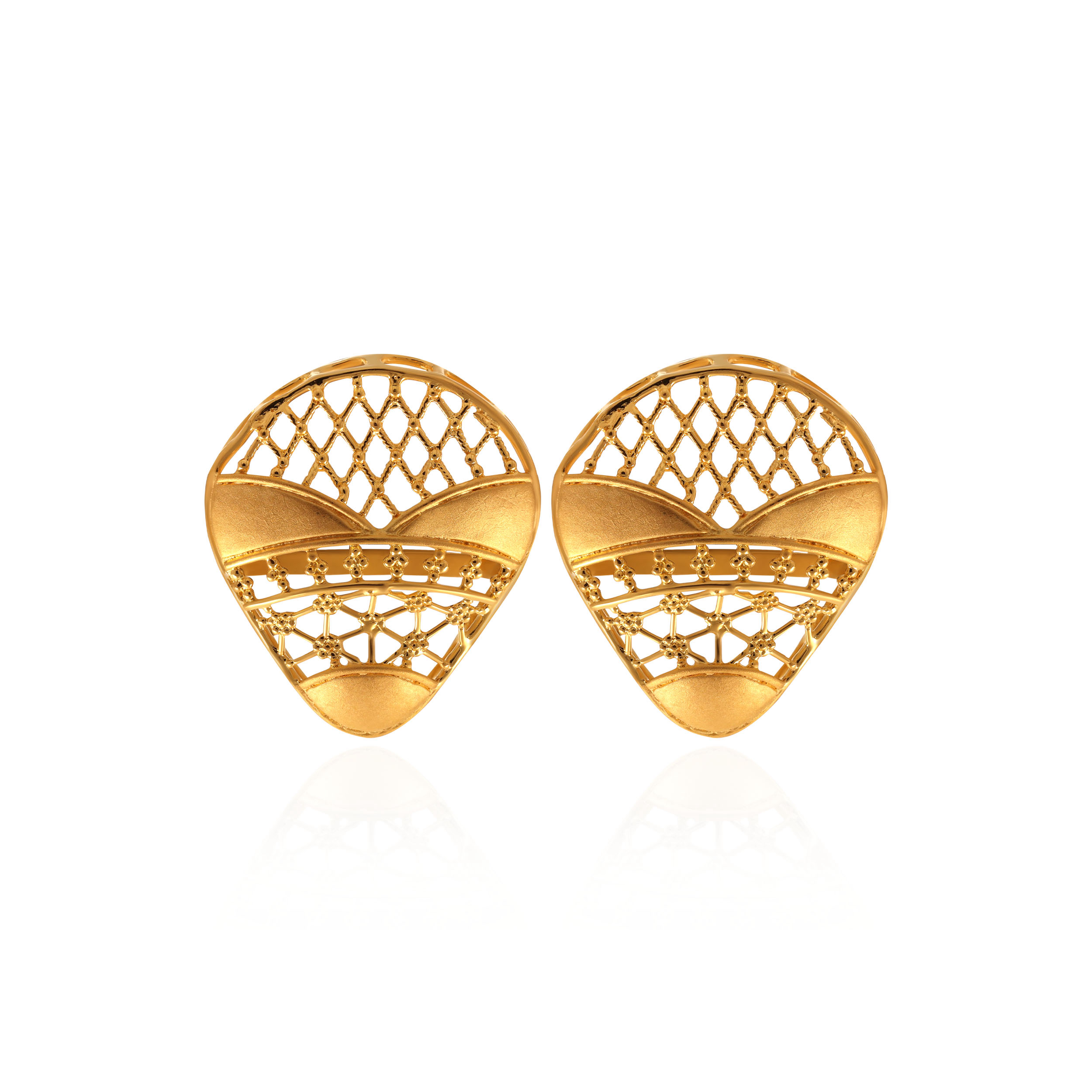 Chic Bouquet Gold Studs - Senco Gold and Diamonds