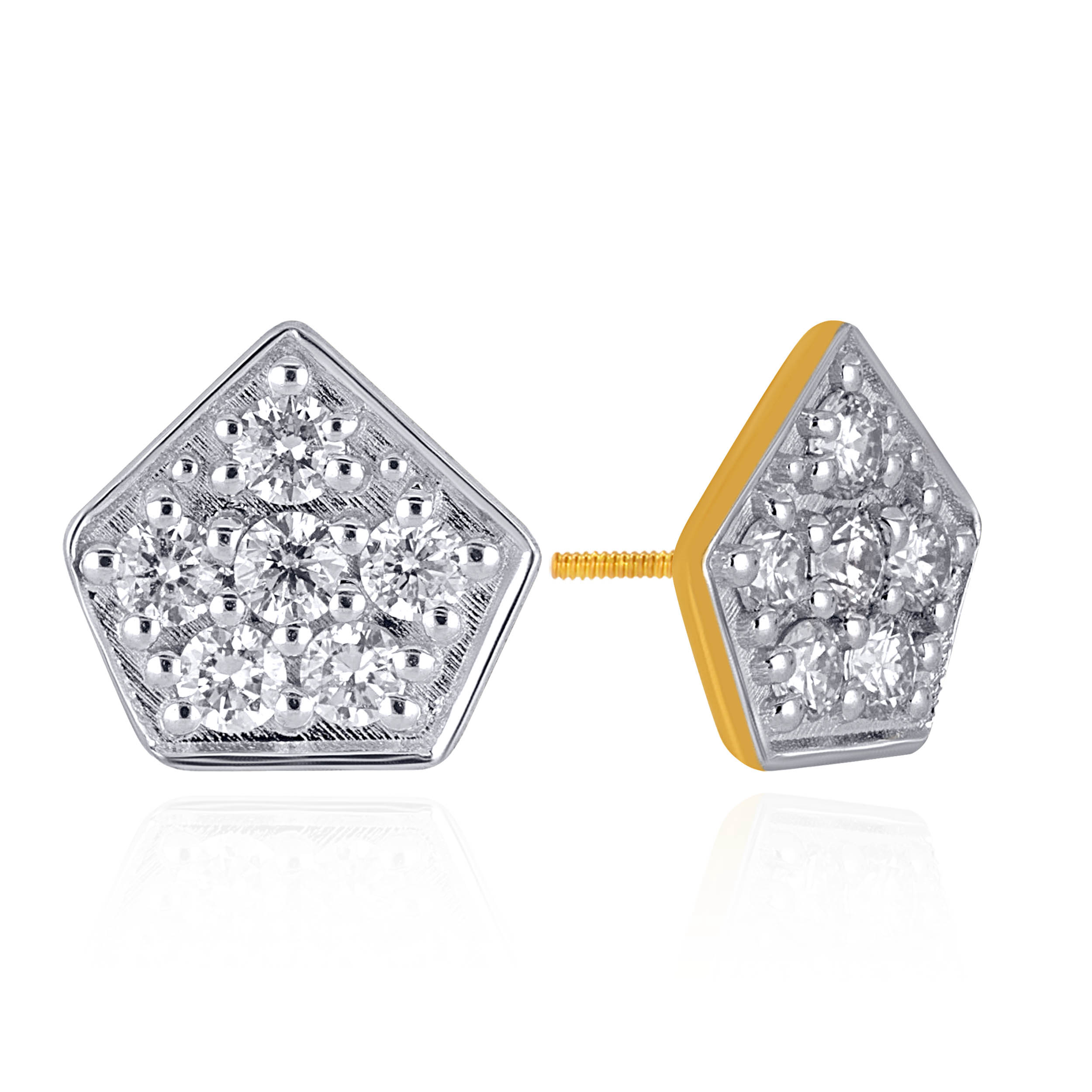 Eterna Polygon Diamond Studs - Senco Gold and Diamonds