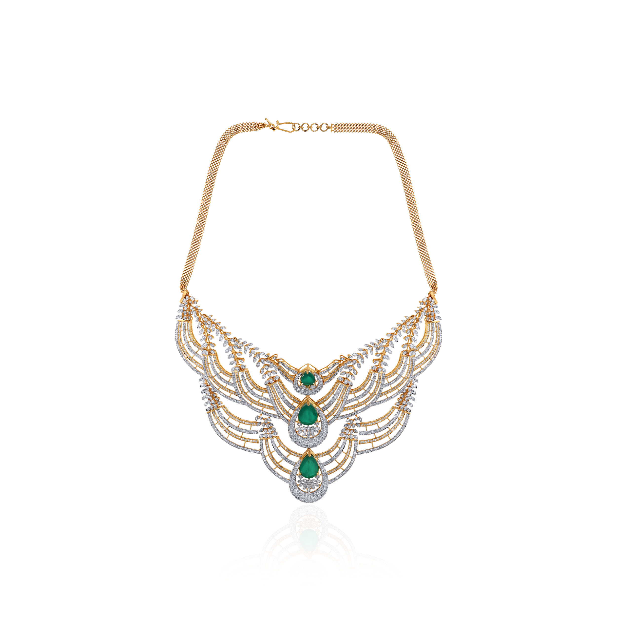 14K Yellow Gold Diamond Necklace-DGN-D000787119 - Senco Gold and Diamonds