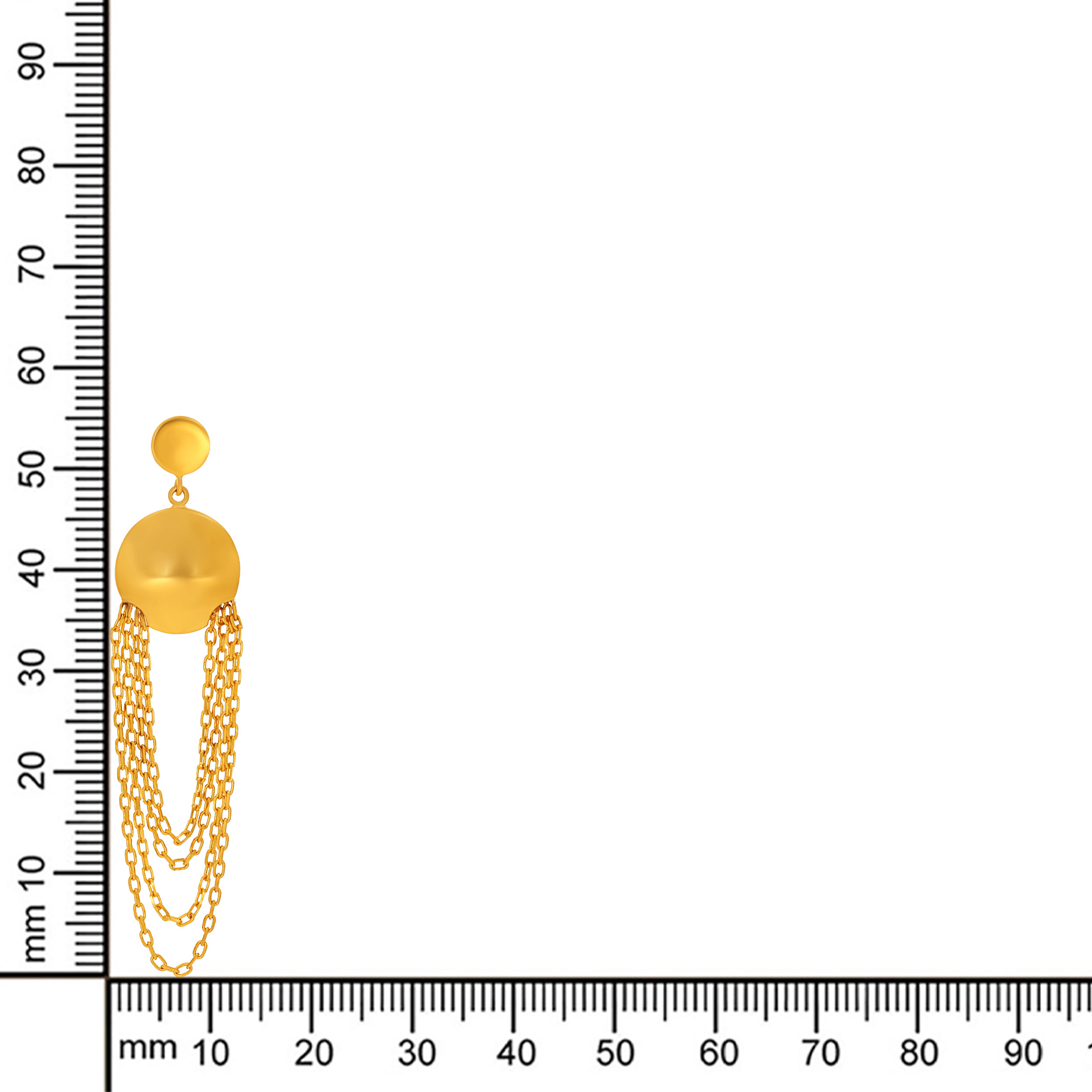 Flowing Sphere Long Gold Earrings - Senco Gold and Diamonds