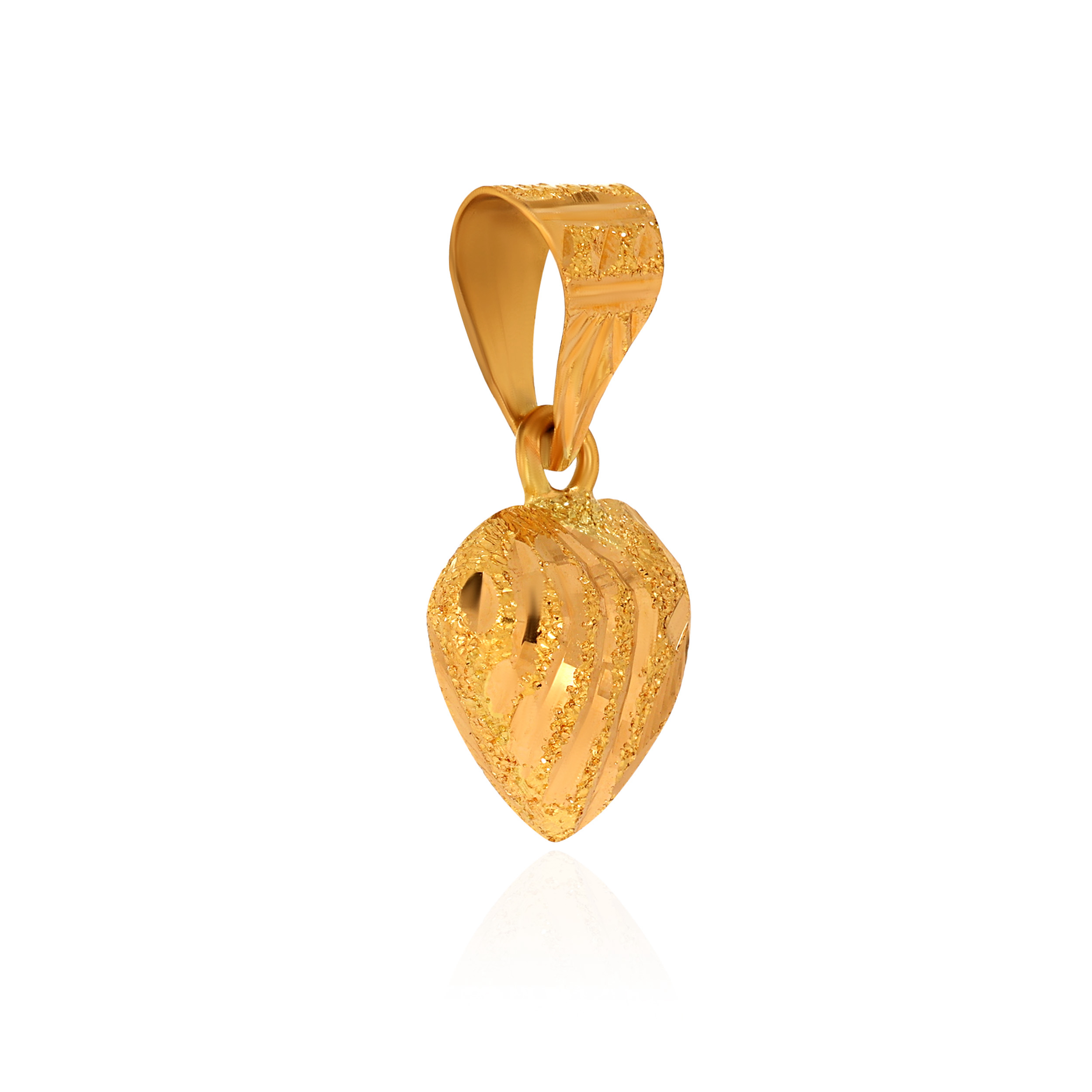 Shimmer Heart Gold Pendant - Senco Gold and Diamonds