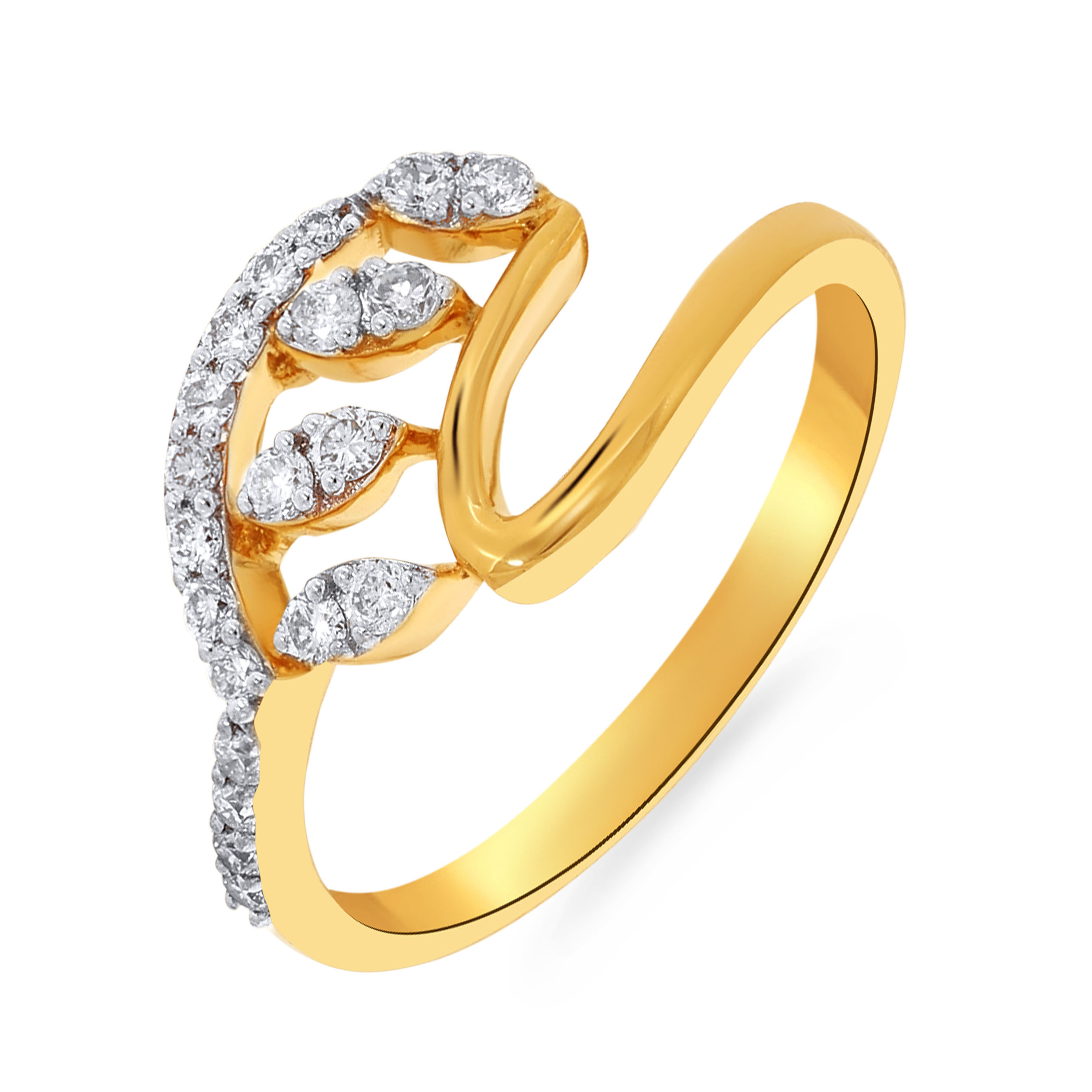 Leafy Wave Diamond Ring - Senco Gold and Diamonds
